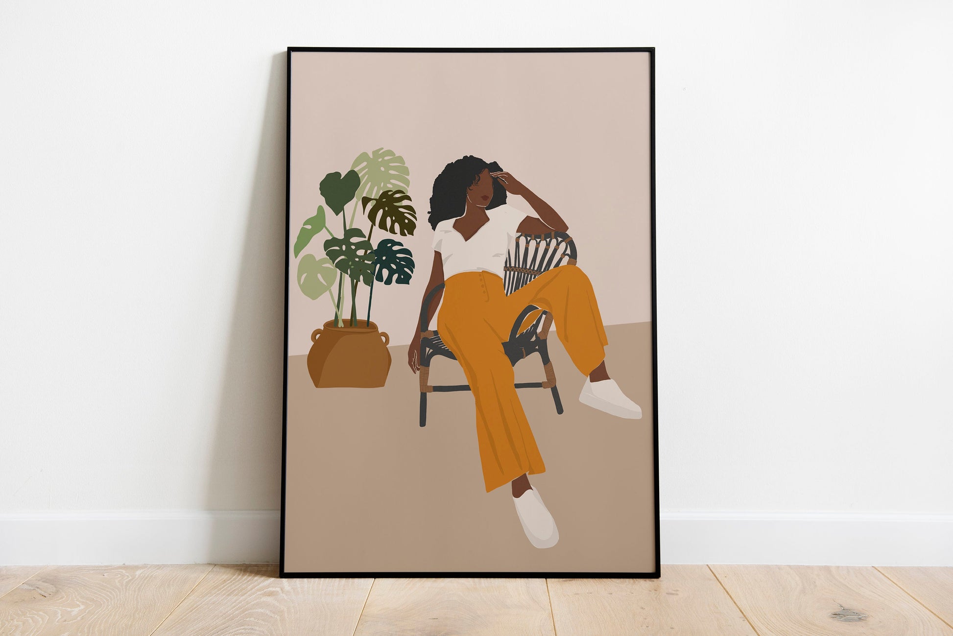 African American art, Black woman art, Woman Illustration, Boho art art, Afro woman art, Woman print, Wall art print, Prints