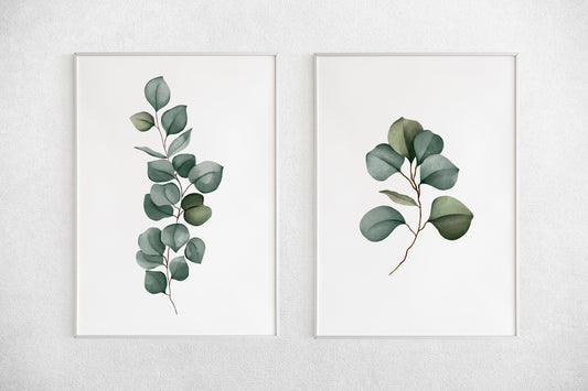 Print, Minimalist Print, Ready to print. Greenery Wall Decor Eucalyptus leave.