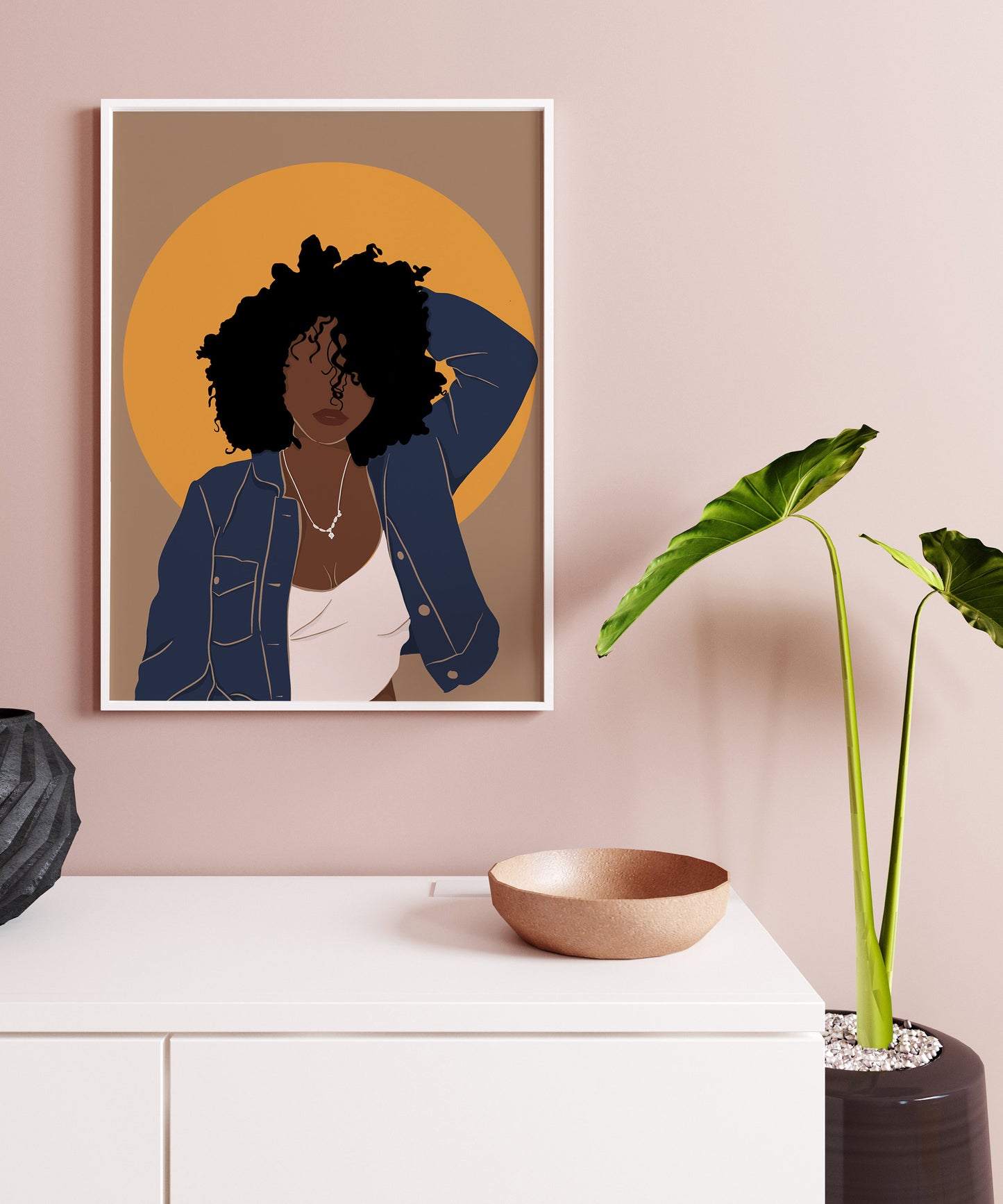 African American woman art, Black woman art, African woman art, Woman Illustration art, Black girl print, Fashion print, Instant Download