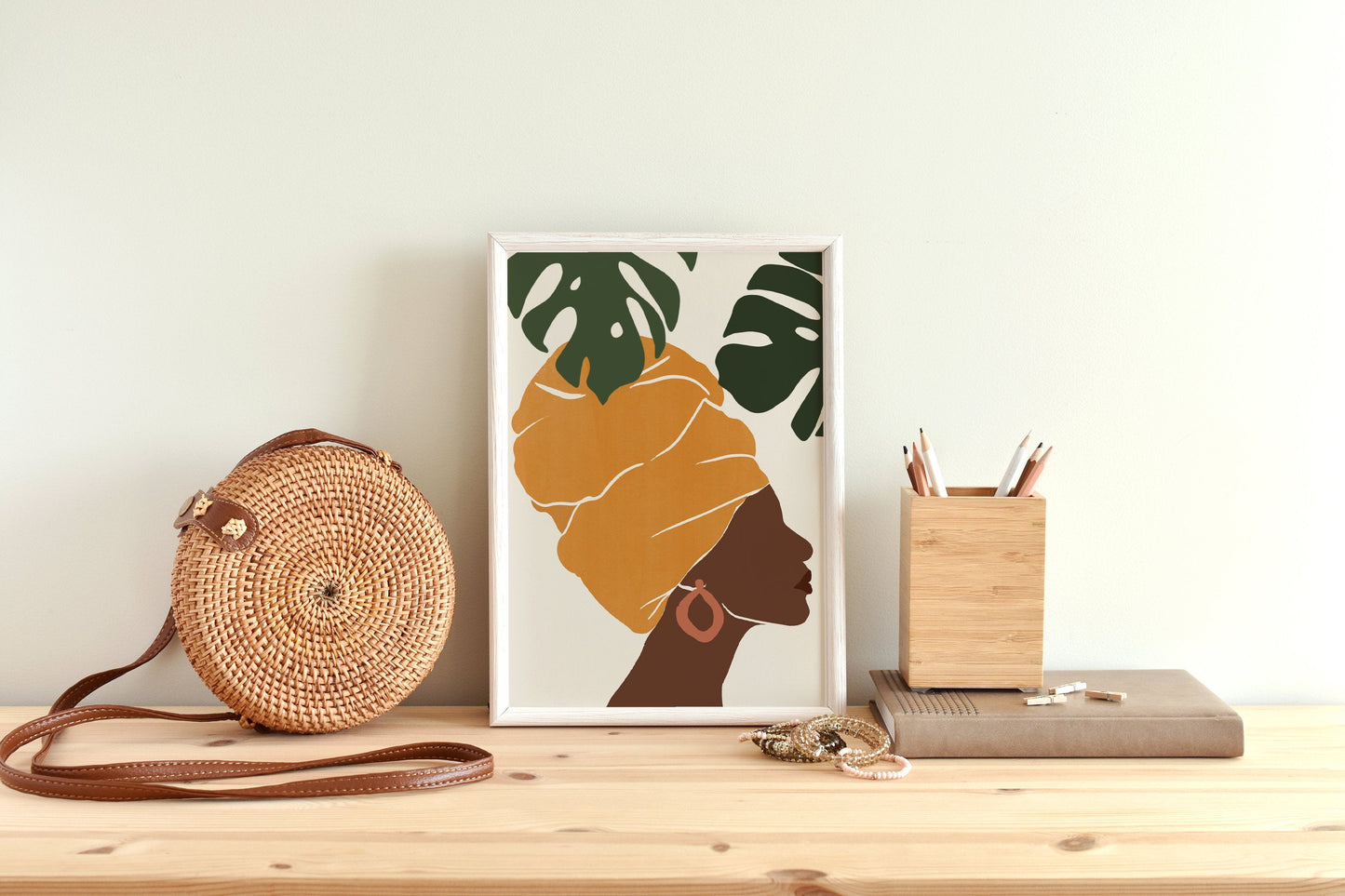 African woman face art African American woman art Black woman wall art Female print Black girl art print Boho woman art print Black girl art