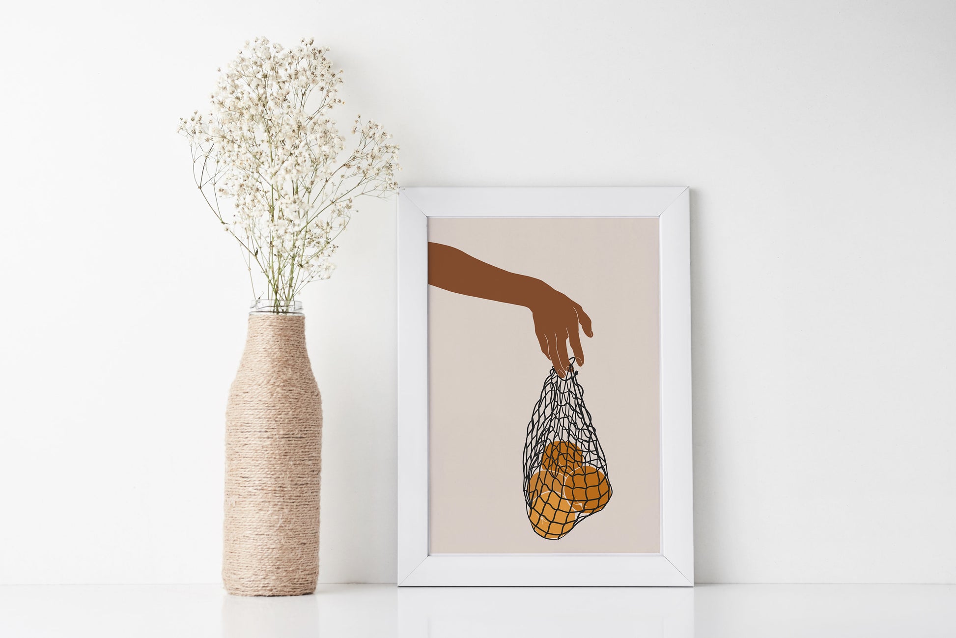 Abstract Hand art print, Hand holding wall art, Black girl poster, African American art, Boho hand, Mid century art, Instant download.