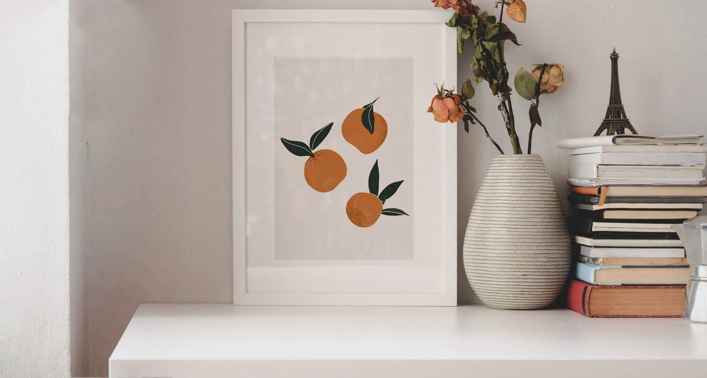 Oranges Wall Art, Mid Century Wall Art, INSTANT DOWNLOAD, Oranges Print, Fruit Print, Oranges Poster, Kitchen Wall Art, Kitchen Print.