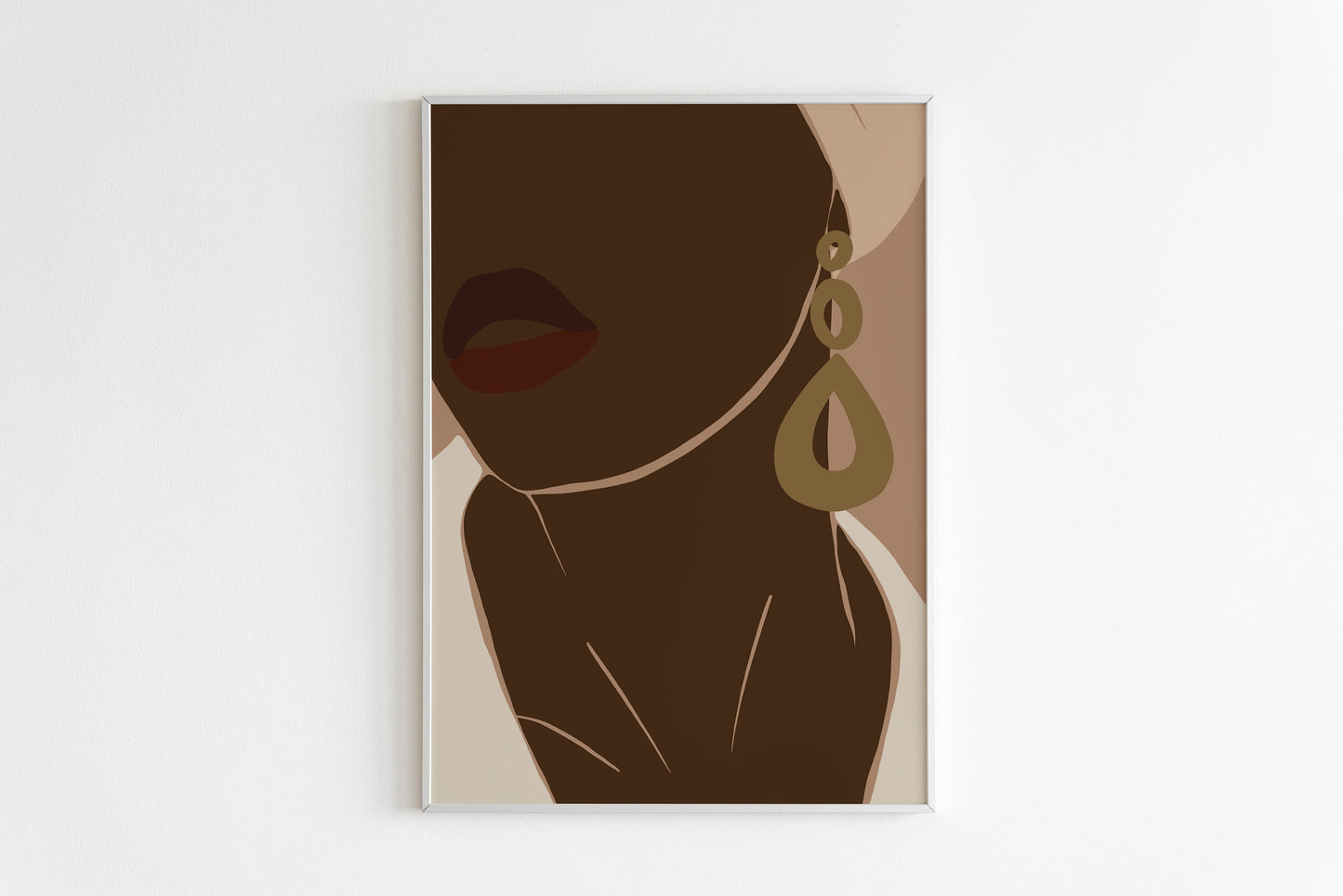 African Woman Art, INSTANT DOWNLOAD, Boho Wall Art, Black Woman Art, Black Girl Art Print, Fashion Portrait, Female Portrait Print.