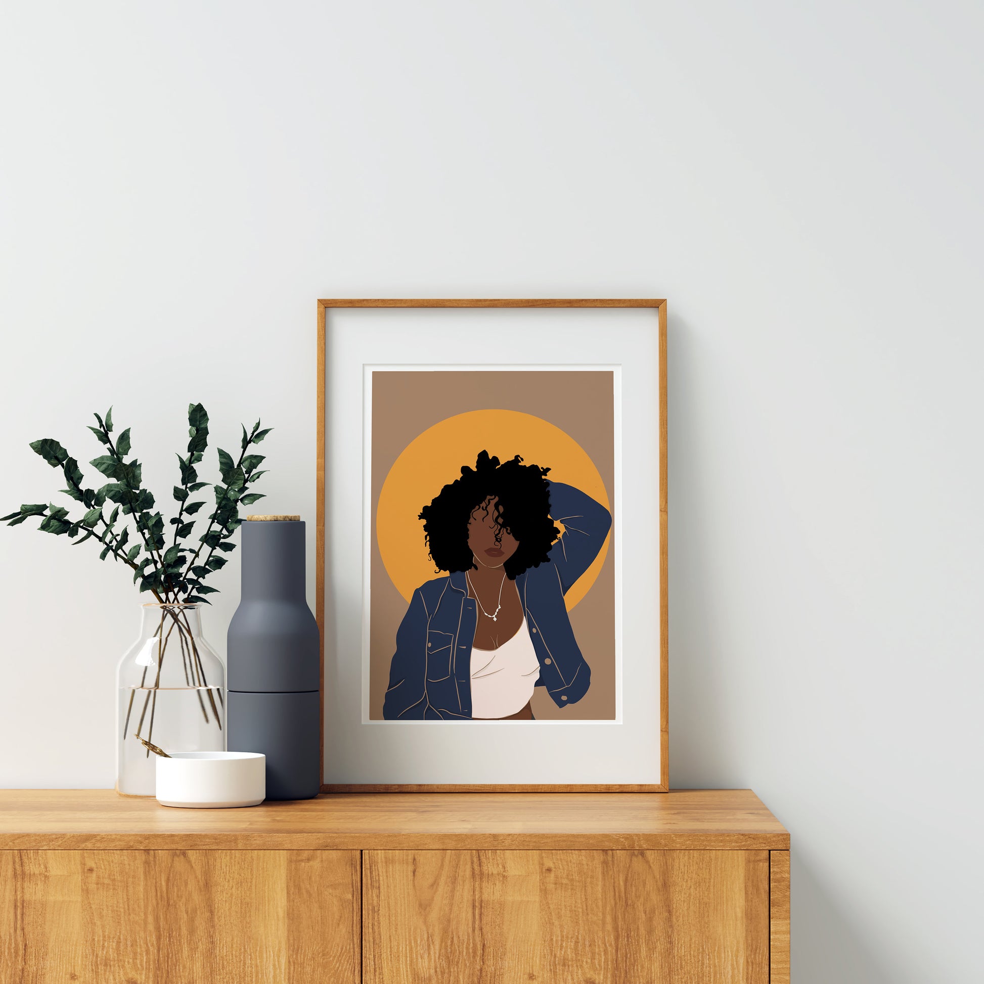 African American woman art, Black woman art, African woman art, Woman Illustration art, Black girl print, Fashion print, Instant Download
