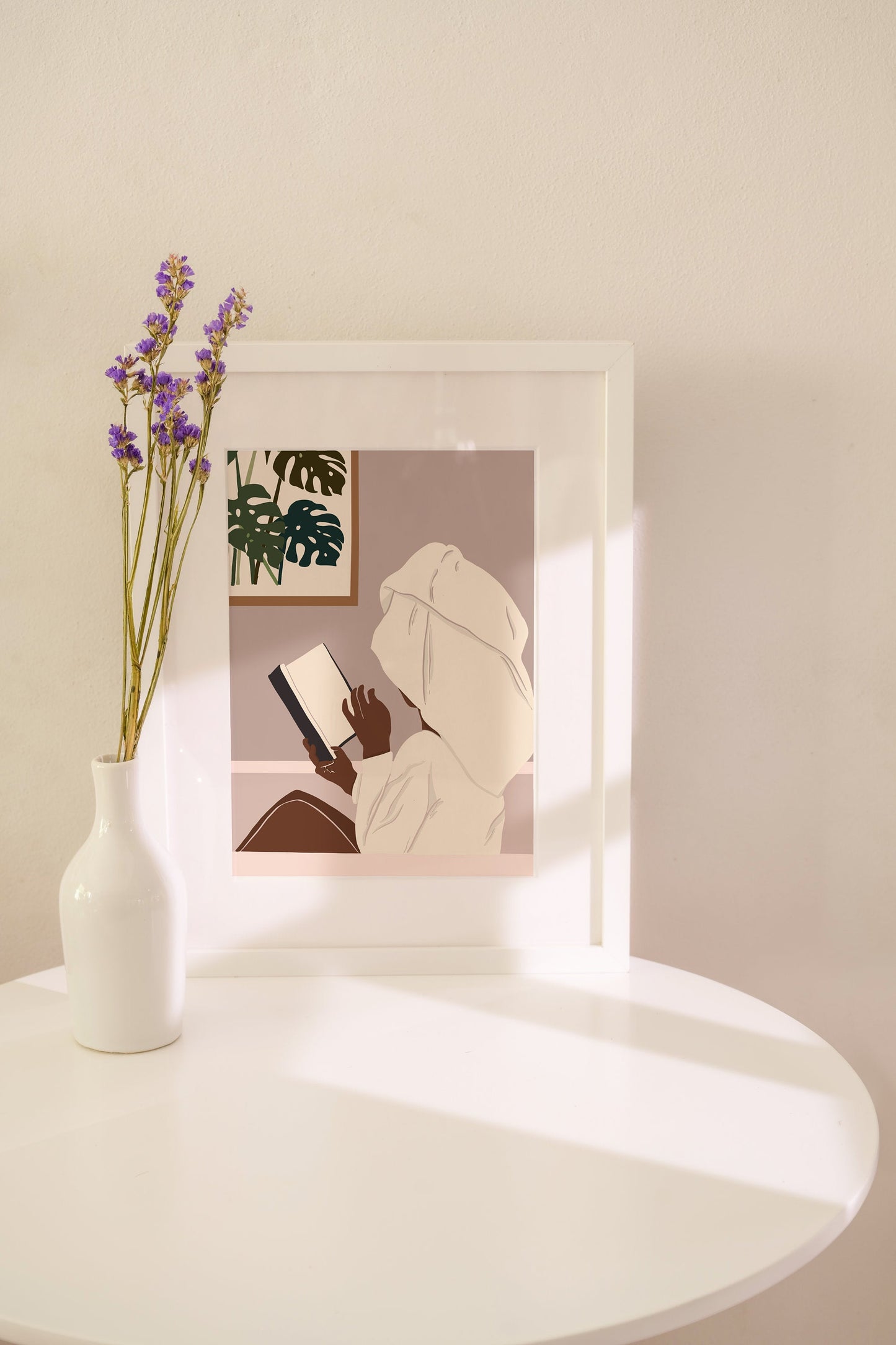 Woman Art, African Woman Art,  Black Woman Wall Art, African American Wall Art, Fashion Print, Black Girl Wall Art, Bath Print, Mid century.