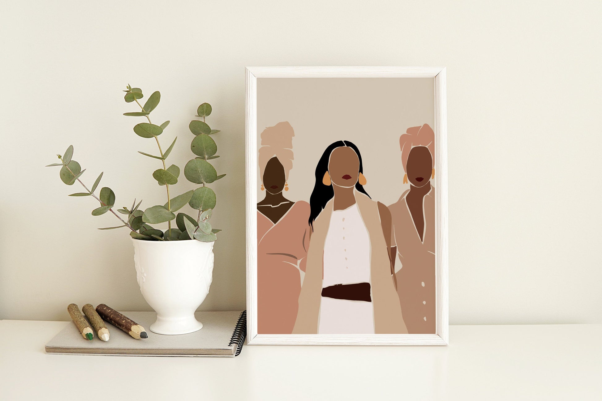 African Art Print, Black Woman Art, INSTANT DOWNLOAD, Black Girl Art Print, Woman Wall Art, Fashion Wall Art, Boho Decor, Earth Tones.