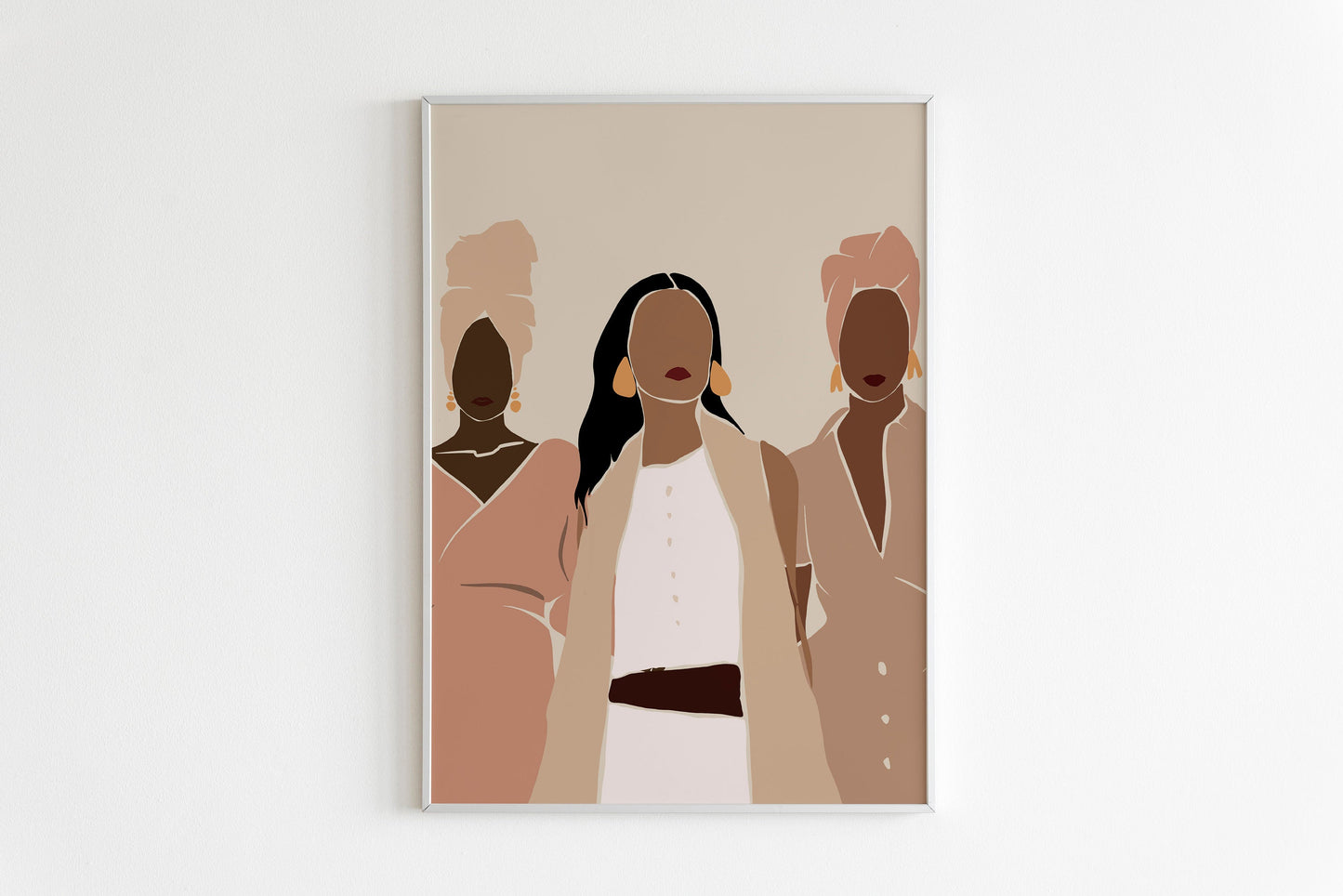 African Art Print, Black Woman Art, INSTANT DOWNLOAD, Black Girl Art Print, Woman Wall Art, Fashion Wall Art, Boho Decor, Earth Tones.