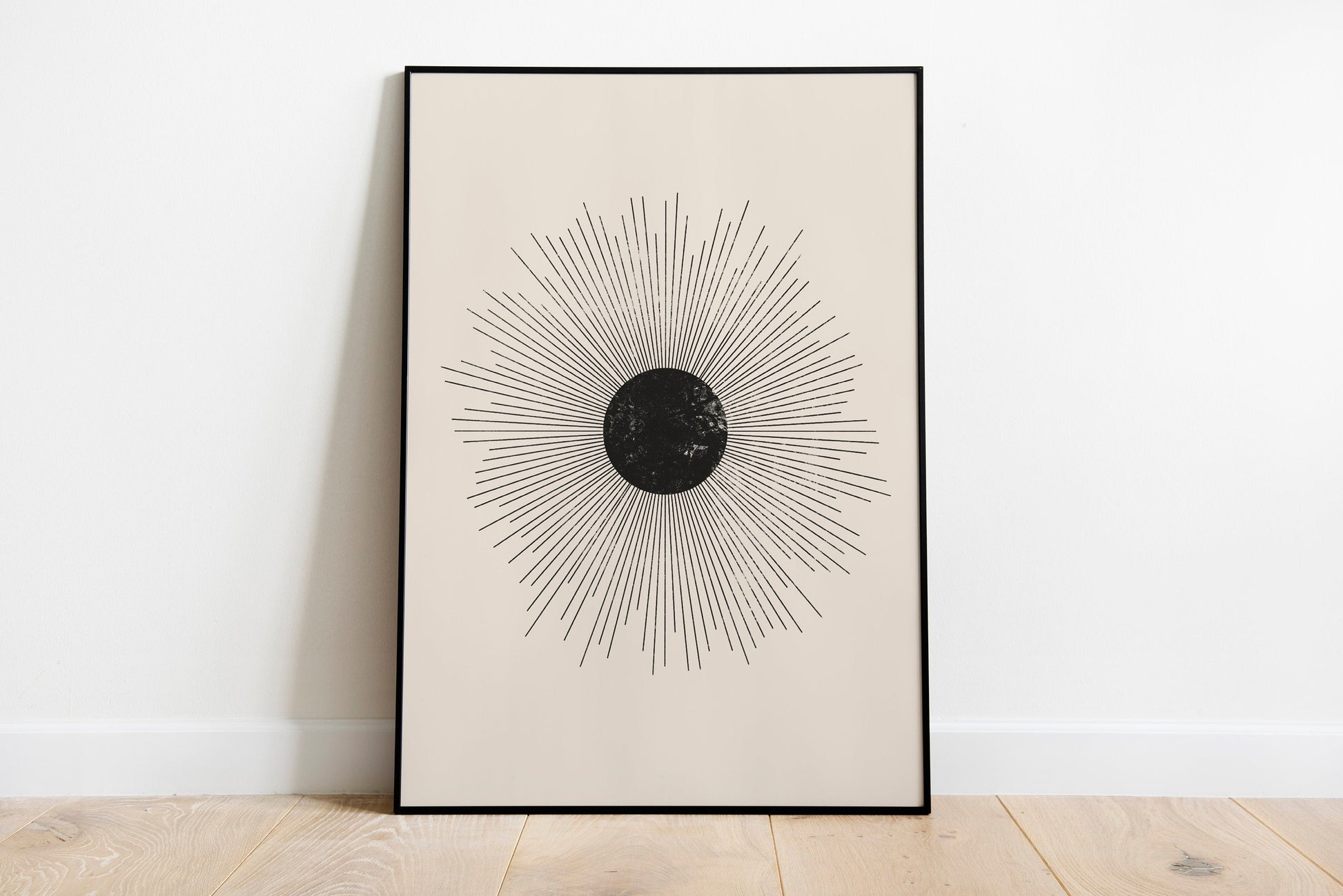 Sun Moon Wall Art- Set of 2 Modern Wall Art, Boho Wall Print Minimalist Art Abstract Sun Moon Art Print Boho Art Mid Century Modern Art.
