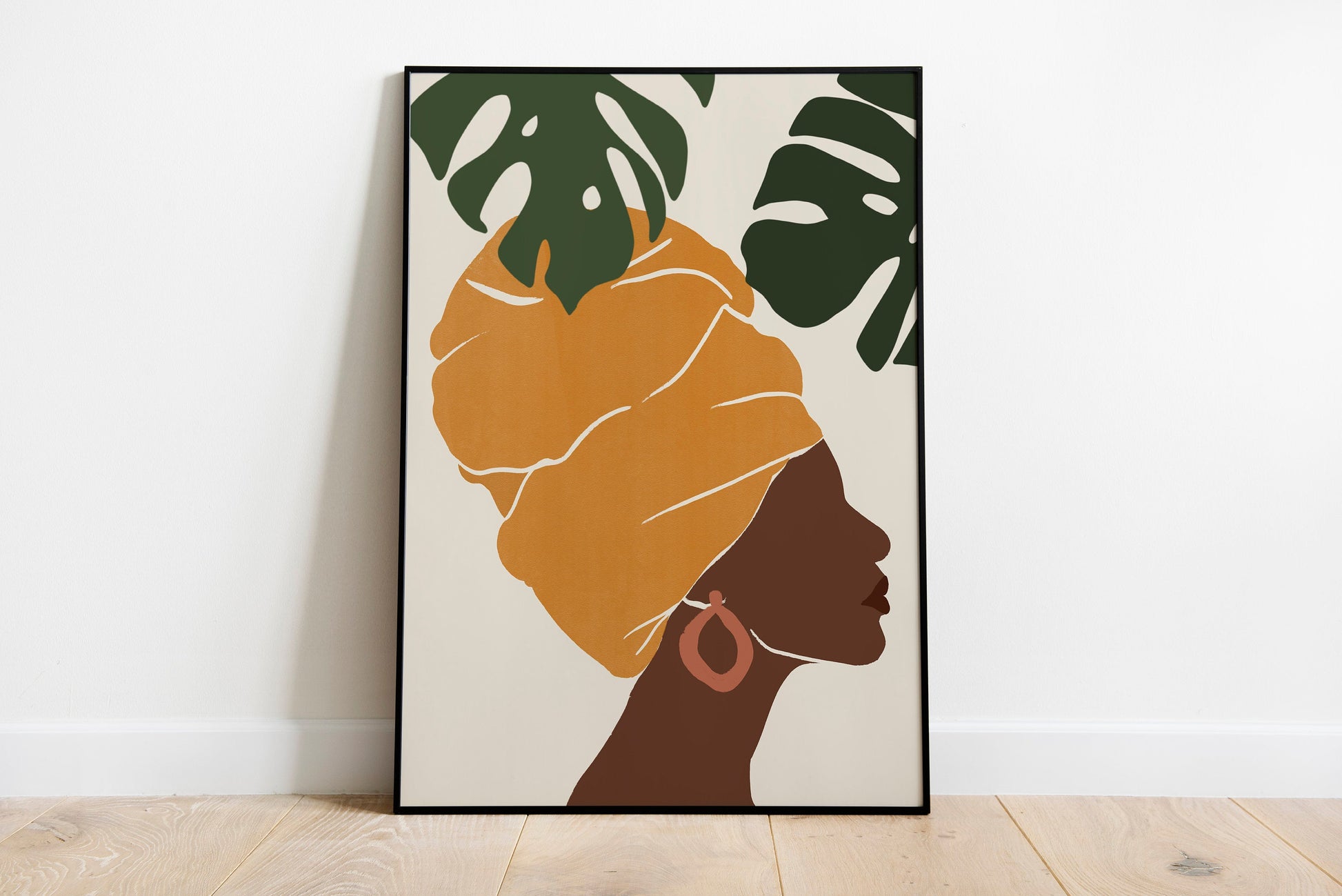 African woman face art African American woman art Black woman wall art Female print Black girl art print Boho woman art print Black girl art