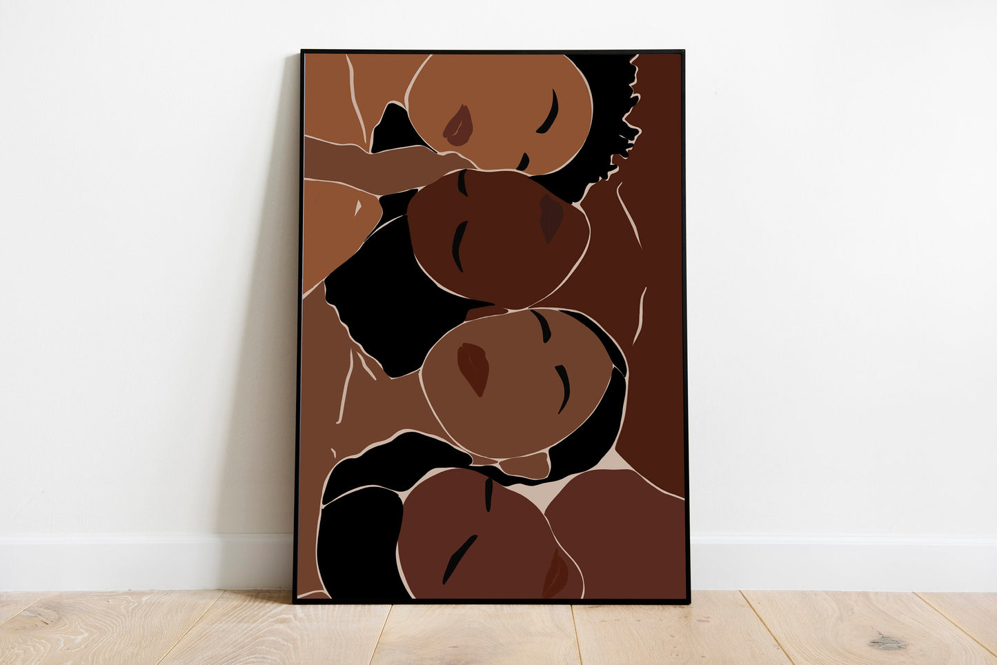 Black Woman Art, African Art Print, Black Girl Art Print, Woman Poster, Fashion Poster, Boho Decor, Earth Tones.