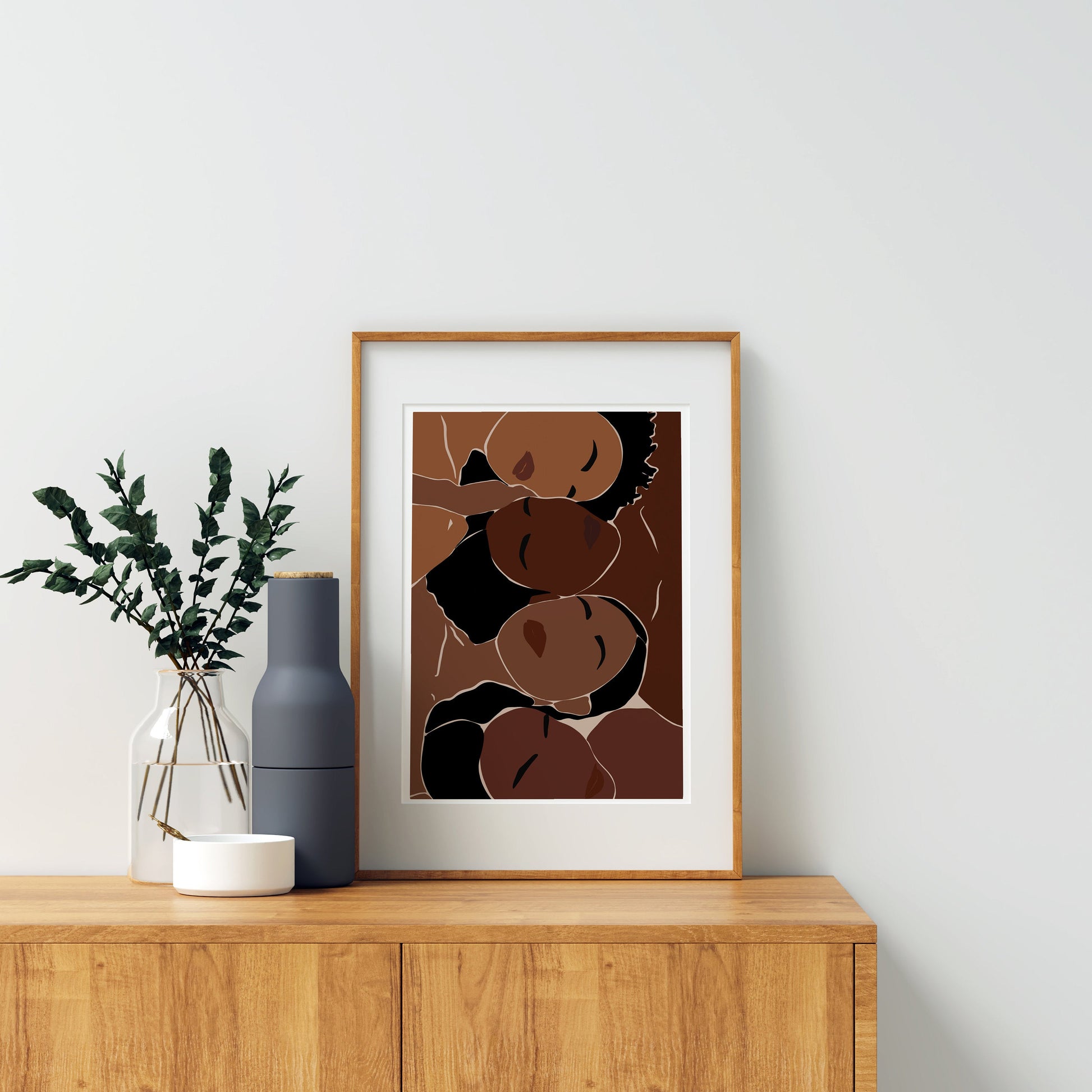 Black Woman Art, African Art Print, INSTANT DOWNLOAD, Black Girl Art Print, Woman Wall Art, Fashion Wall Art, Boho Decor, Earth Tones.