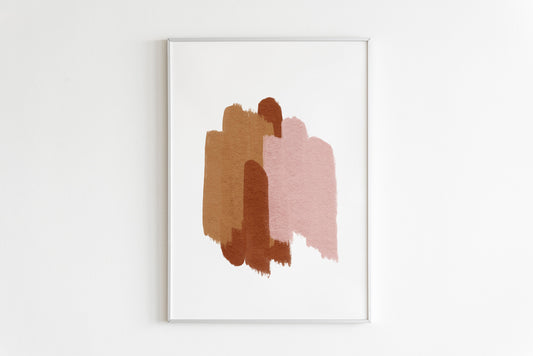 Mid Century Art Print, Boho Poster, Print, Earth Tone, Minimalist Poster.