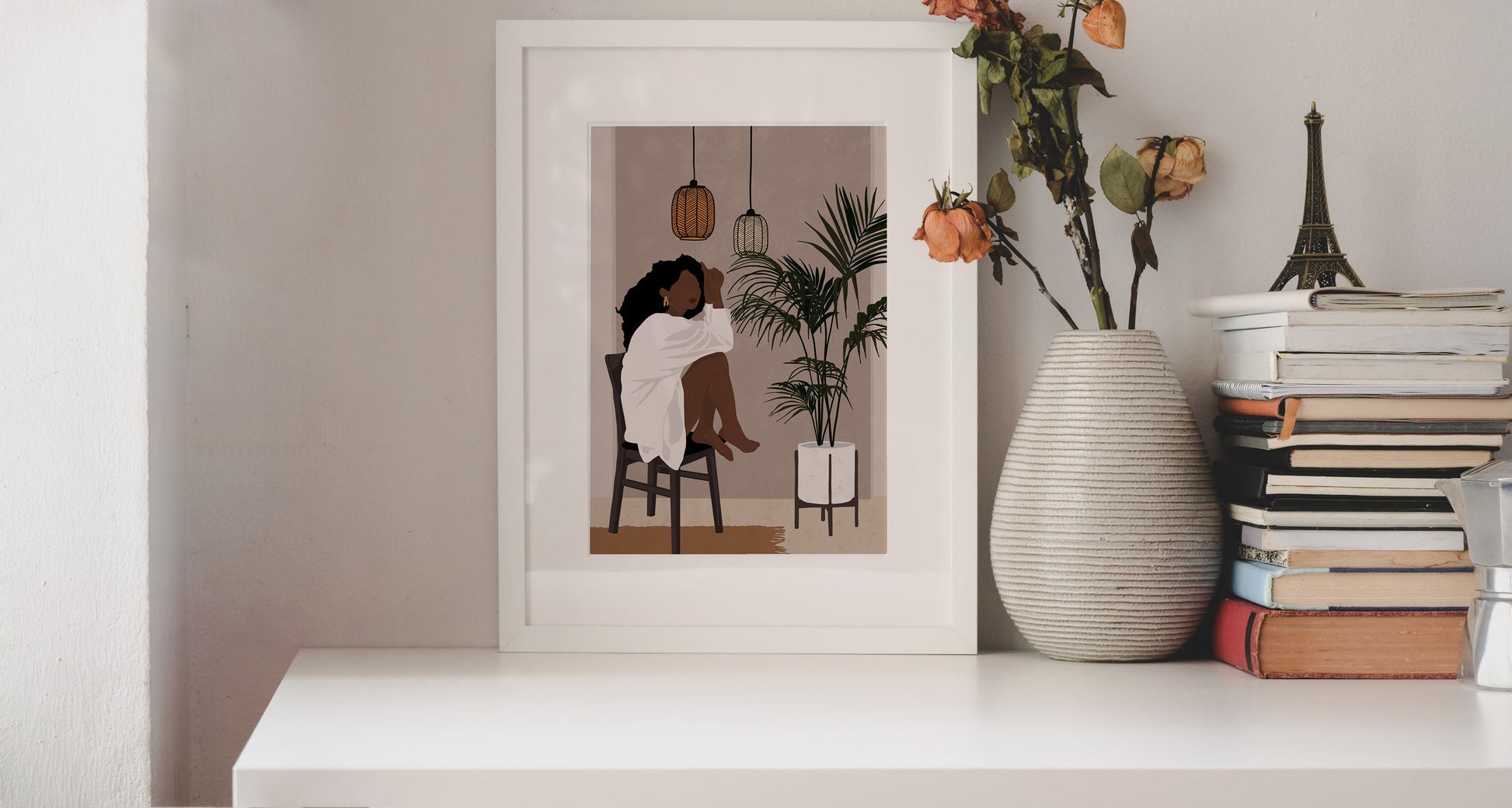 Black woman art African woman art Black girl print African American woman art Boho woman art Black girl Illustration print Instant download.