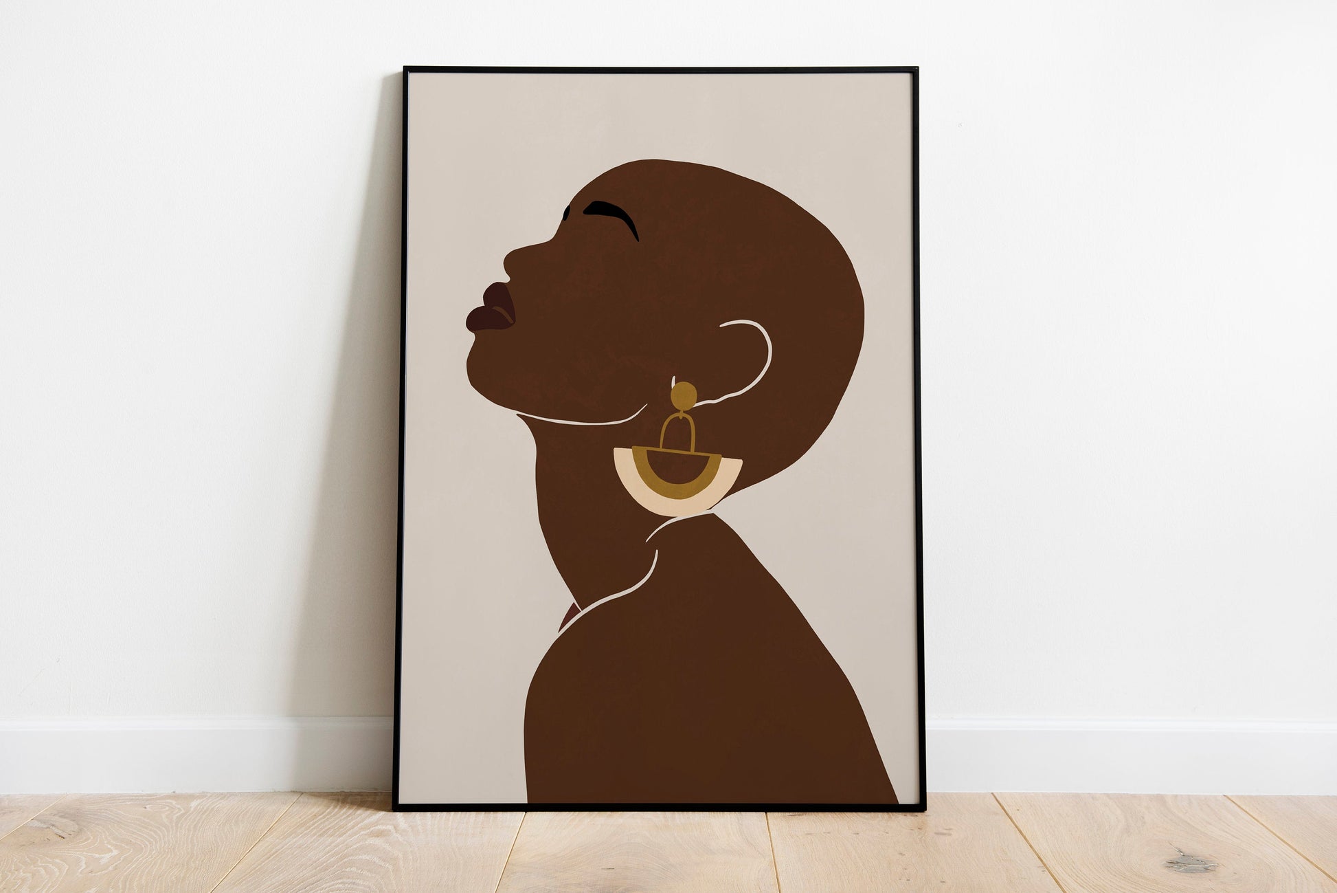 African woman art Black woman art African American woman art Black woman portrait.