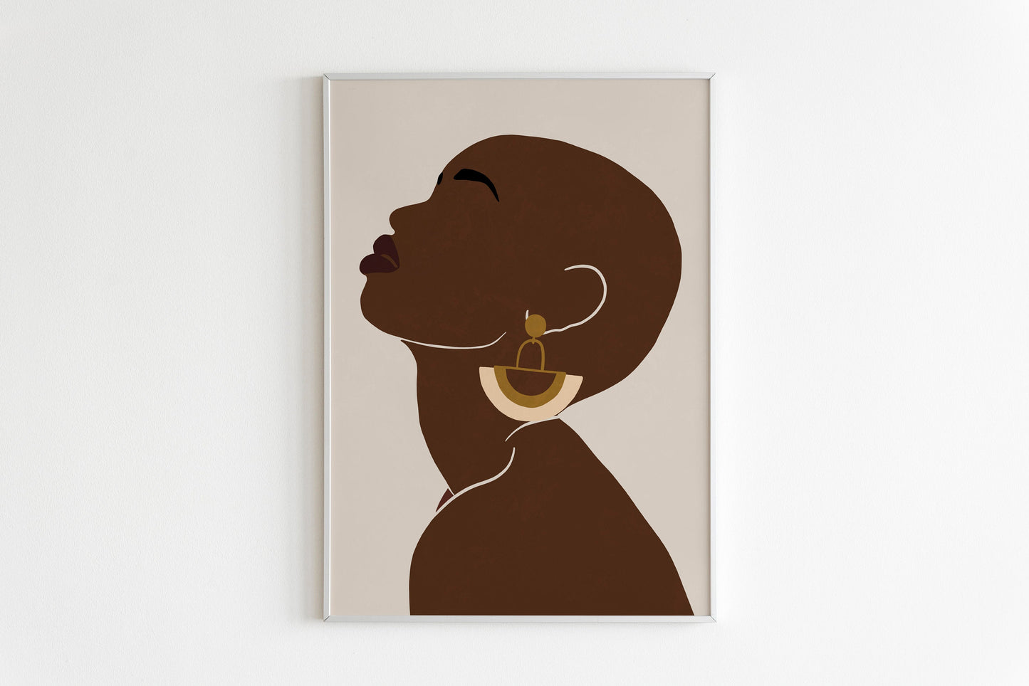 African woman art Black woman art African American woman art Black girl portrait Black woman portrait Female illustration Boho woman art.