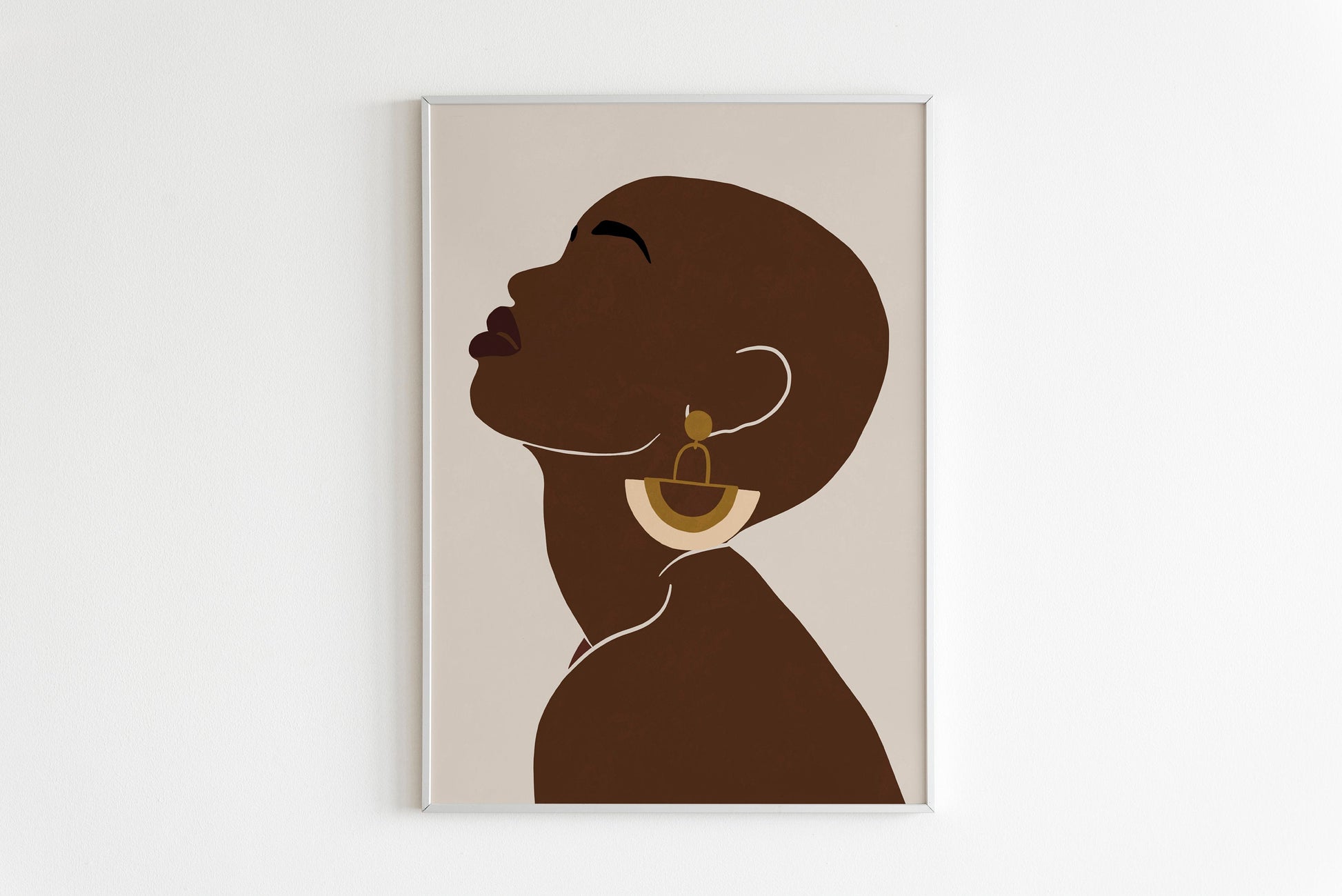 African woman art Black woman art African American woman art Black girl portrait Black woman portrait Female illustration Boho woman art.