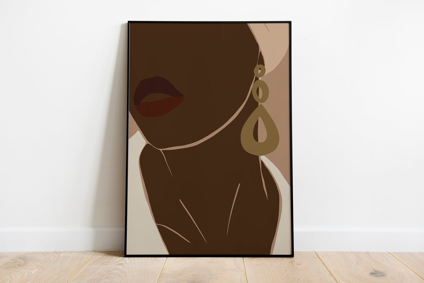 African Woman Art, Boho Poster, Black Woman Art, Black Girl Art Print, Fashion Portrait, Female Portrait Print.