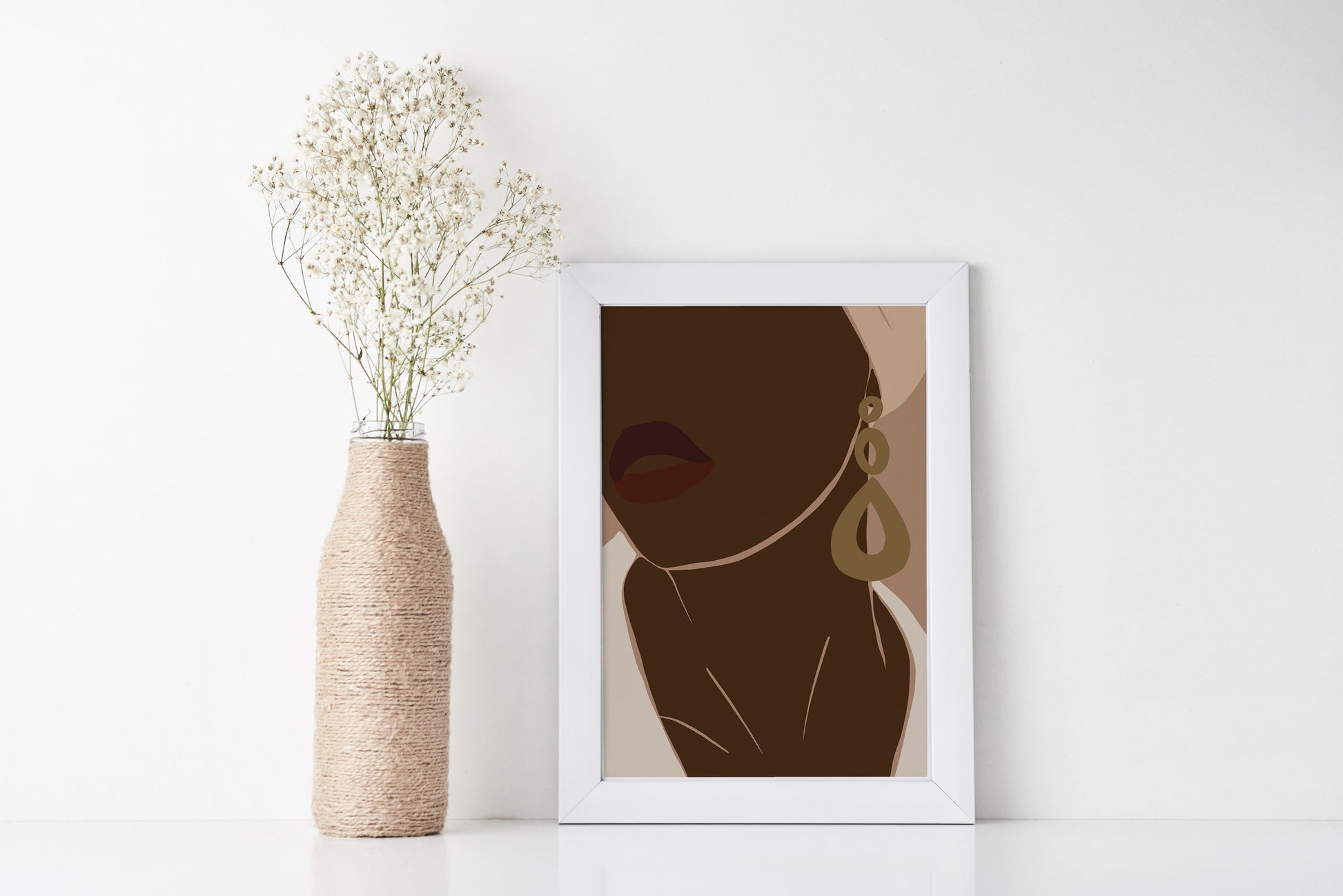 African Woman Art, INSTANT DOWNLOAD, Boho Wall Art, Black Woman Art, Black Girl Art Print, Fashion Portrait, Female Portrait Print.