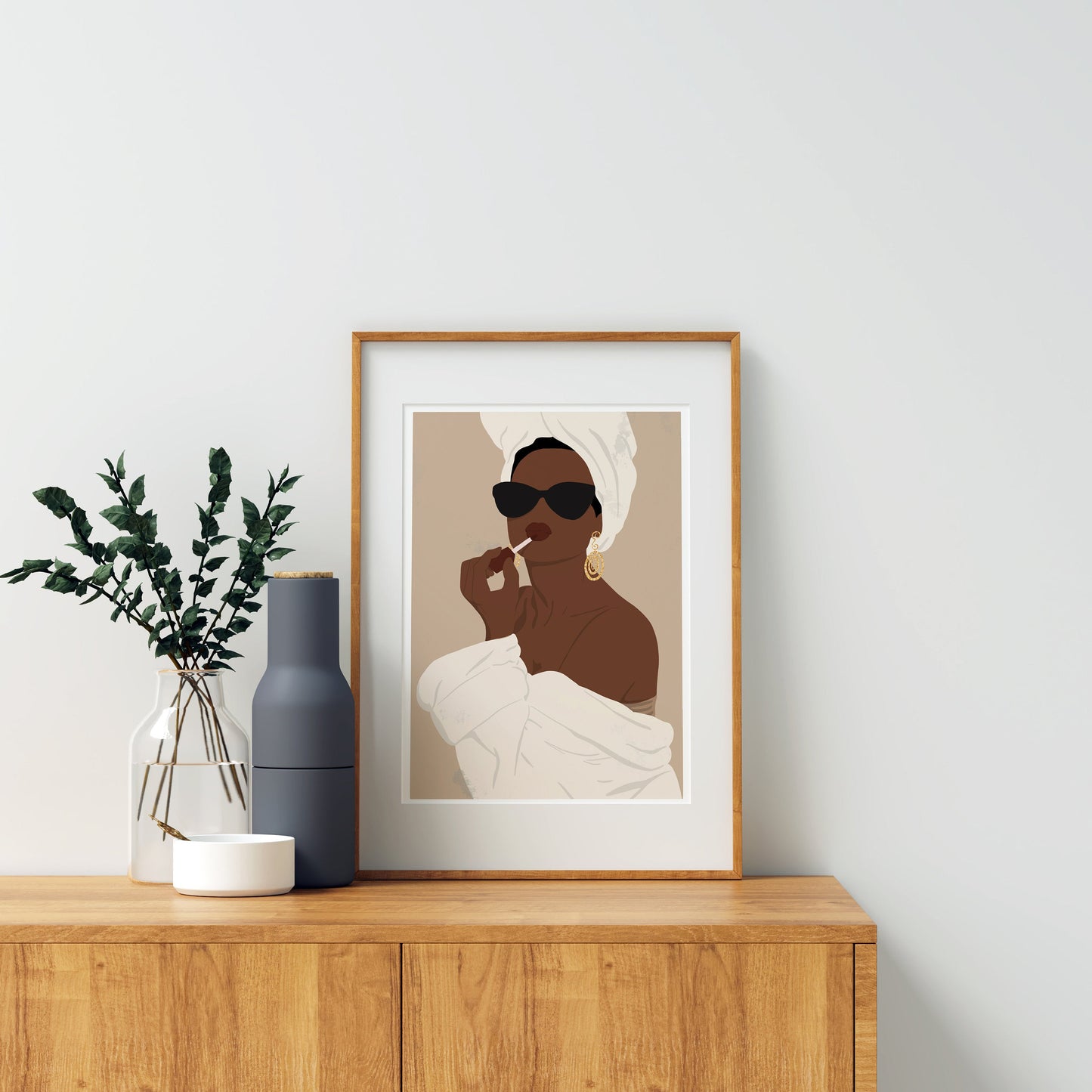 Black Woman Wall Art African American Wall Art African Woman Art INSTANT DOWNLOAD Black Girl Print Fashion Print Woman Illustration Girl art