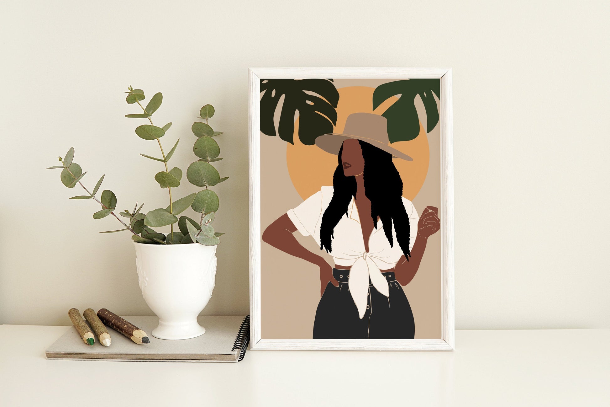 Black art, Black woman art, African American art, African portrait art, Black woman portrait, Boho woman art, Black woman poster, Girl print