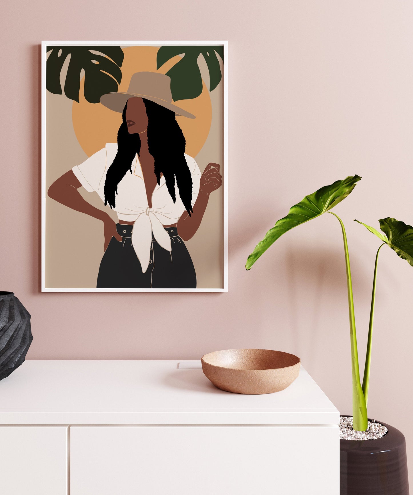 Black art, Black woman art, African American art, African portrait art, Black woman portrait, Boho woman art, Black woman poster, Girl print