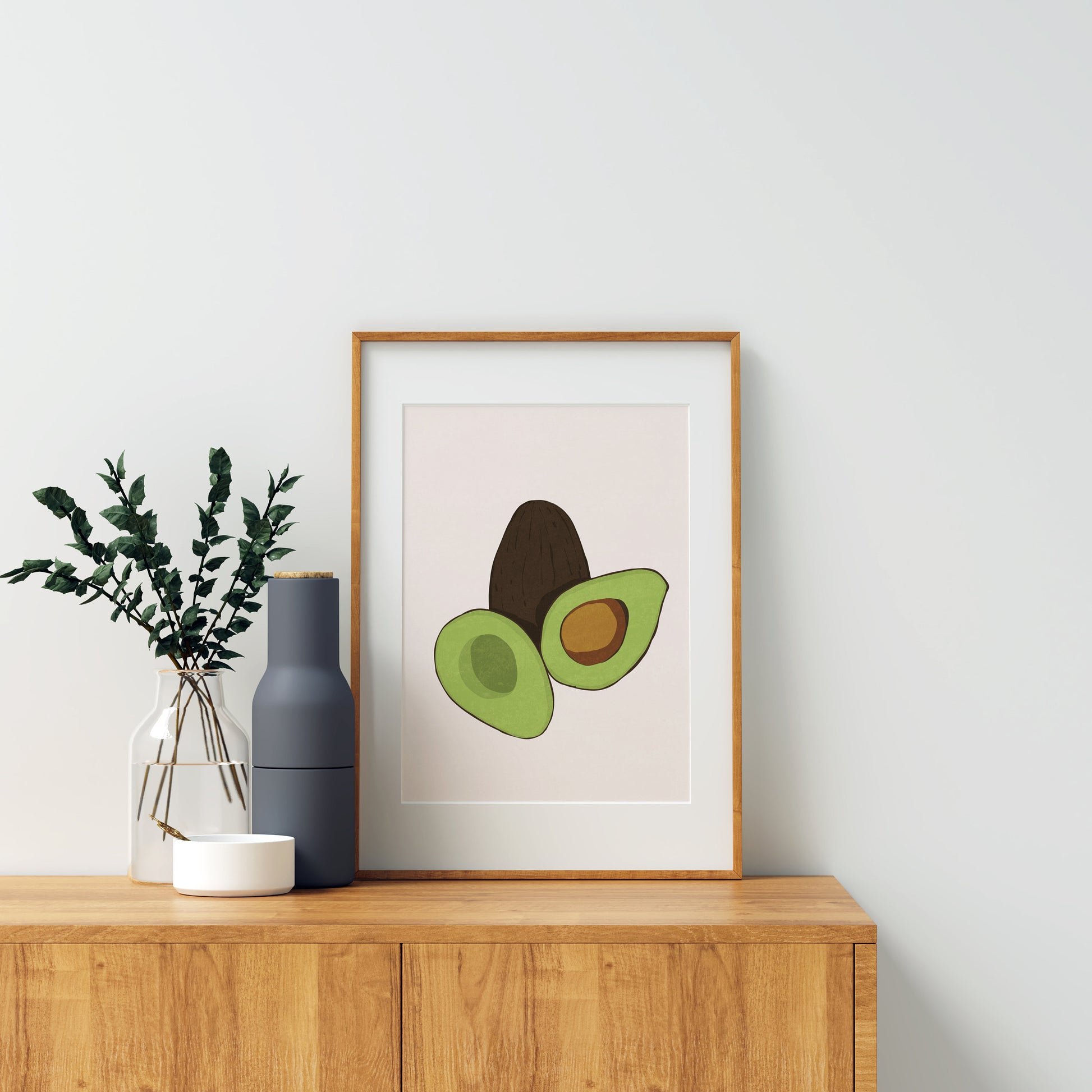 Avocado Wall Art, Kitchen Print, Avocado Print, Modern art, Kitchen Art, Fruits Wall Art, Fruits Print, Avocado Poster, INSTANT DOWNLOAD.