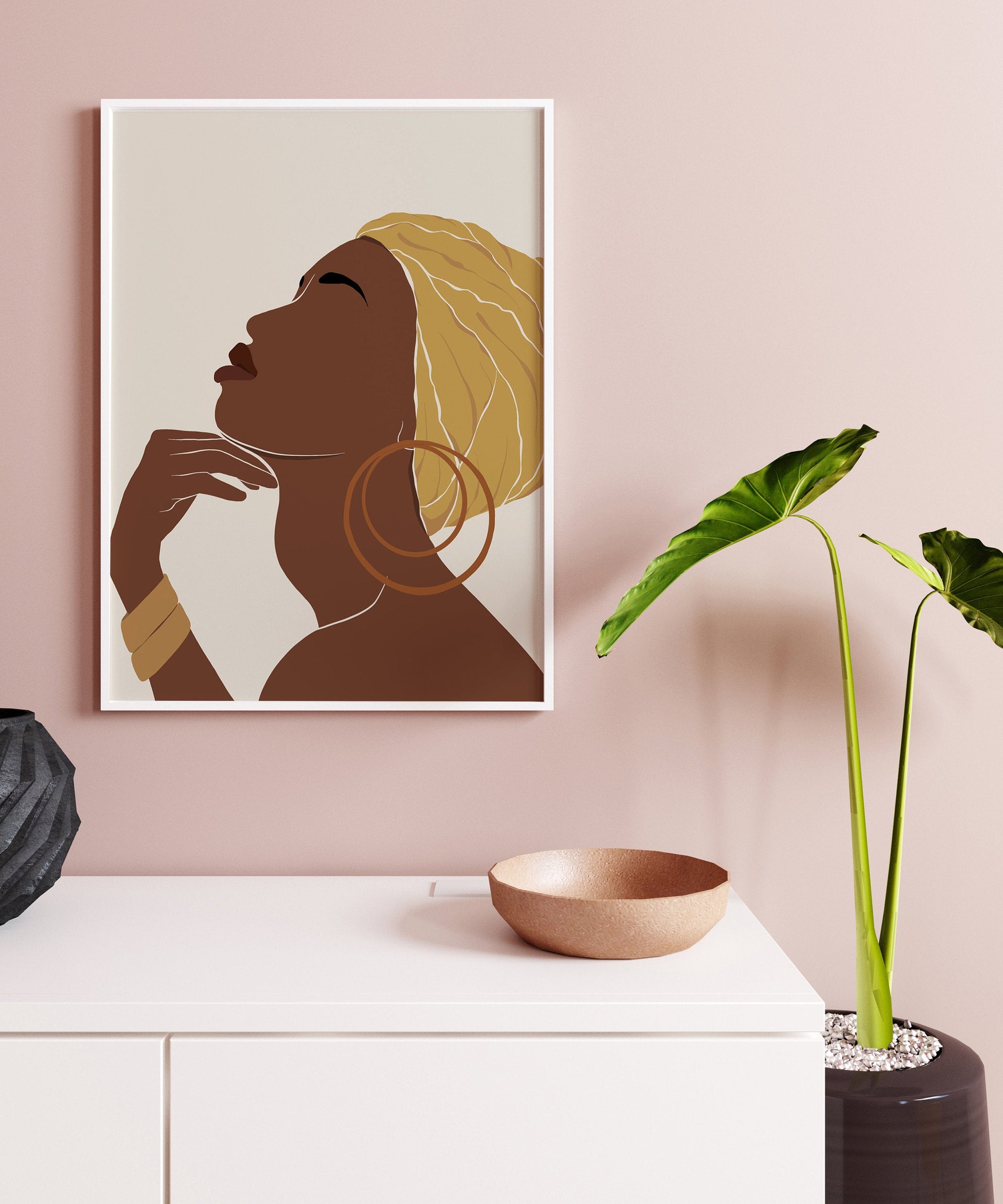 African American Woman Art, African Woman Art, Black Woman Art, Black Art, INSTANT DOWNLOAD, Woman Wall Art, Pritable Wall Art, African Art.