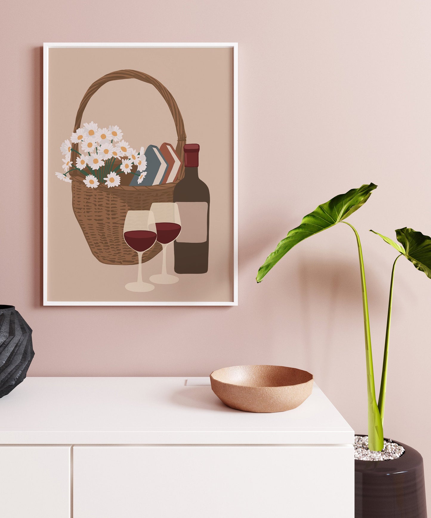 Floral Poster, Flower Print, Flower Abstract Art, Boho Print, Botanical Prints, Minimalist Printable Wall Art, Gallery Wall Art.