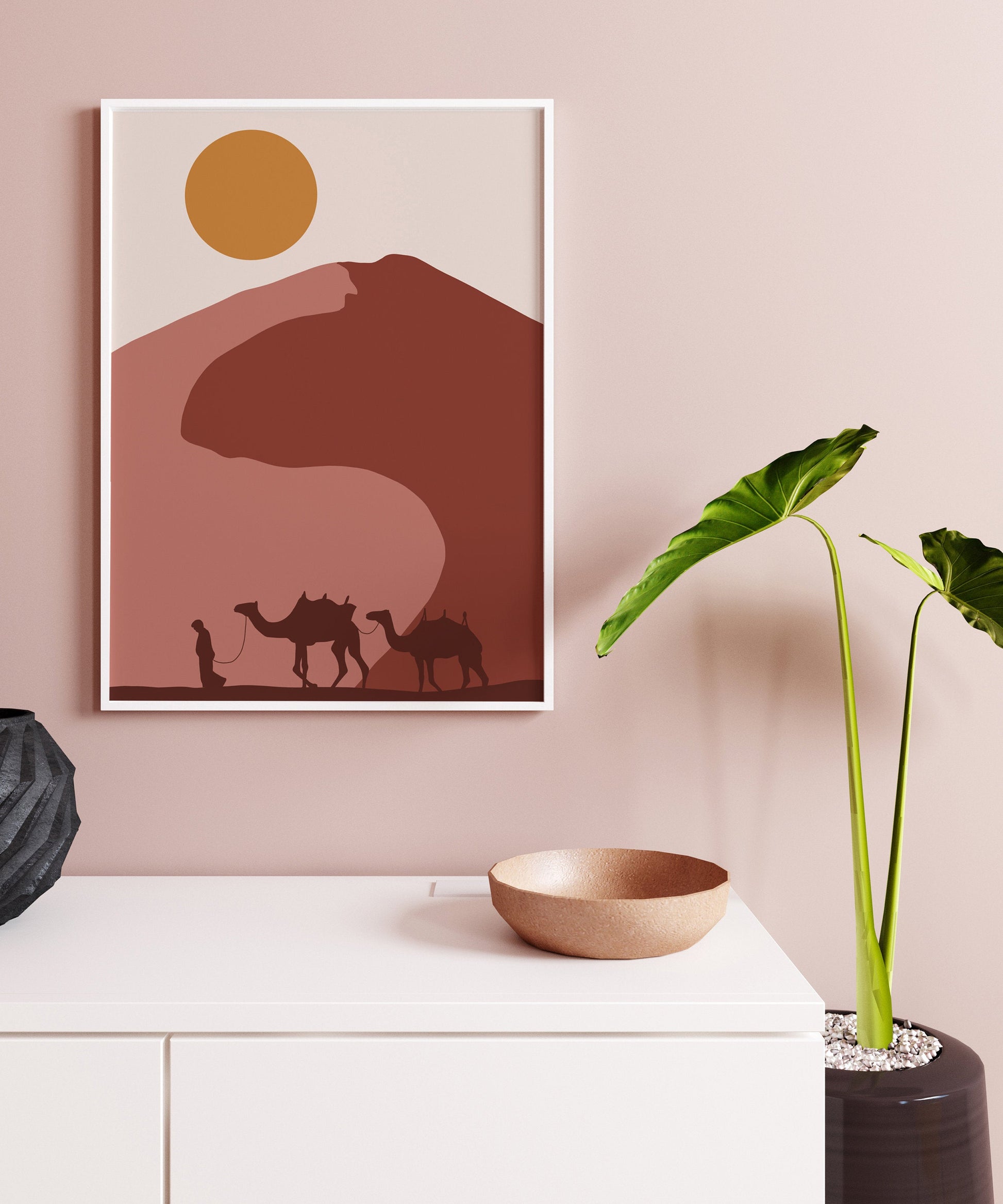 Terracotta Landscape Wall Art, Terracotta Print, Boho Print, Landscape Print, Terracotta Wall Art, Boho Landscape Print, Modern Minimalist.