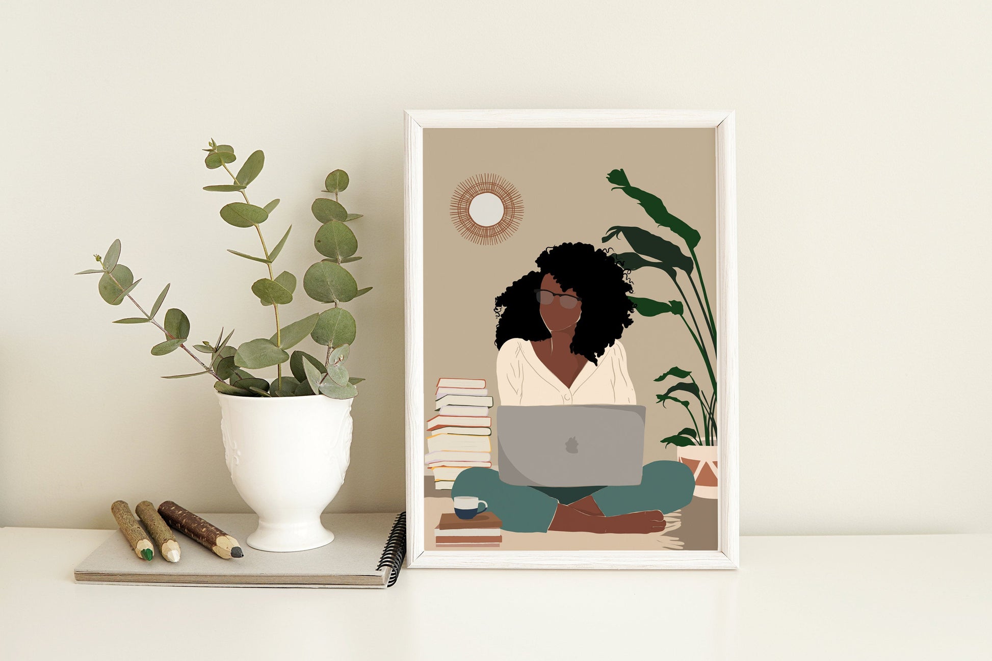 Black art, Black woman poster, African American art, Book lover art, African Woman Wall Art, Boss Girl, Boho Wall Art, Office Wall Decor.