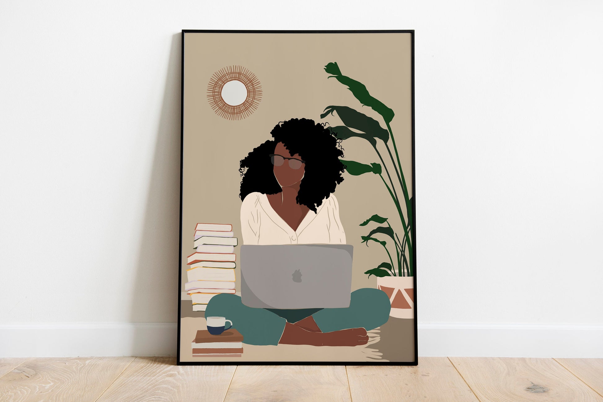 Black art, Black woman poster, African American art, Book African Woman Poster, Boho Poster, Office Wall Decor.