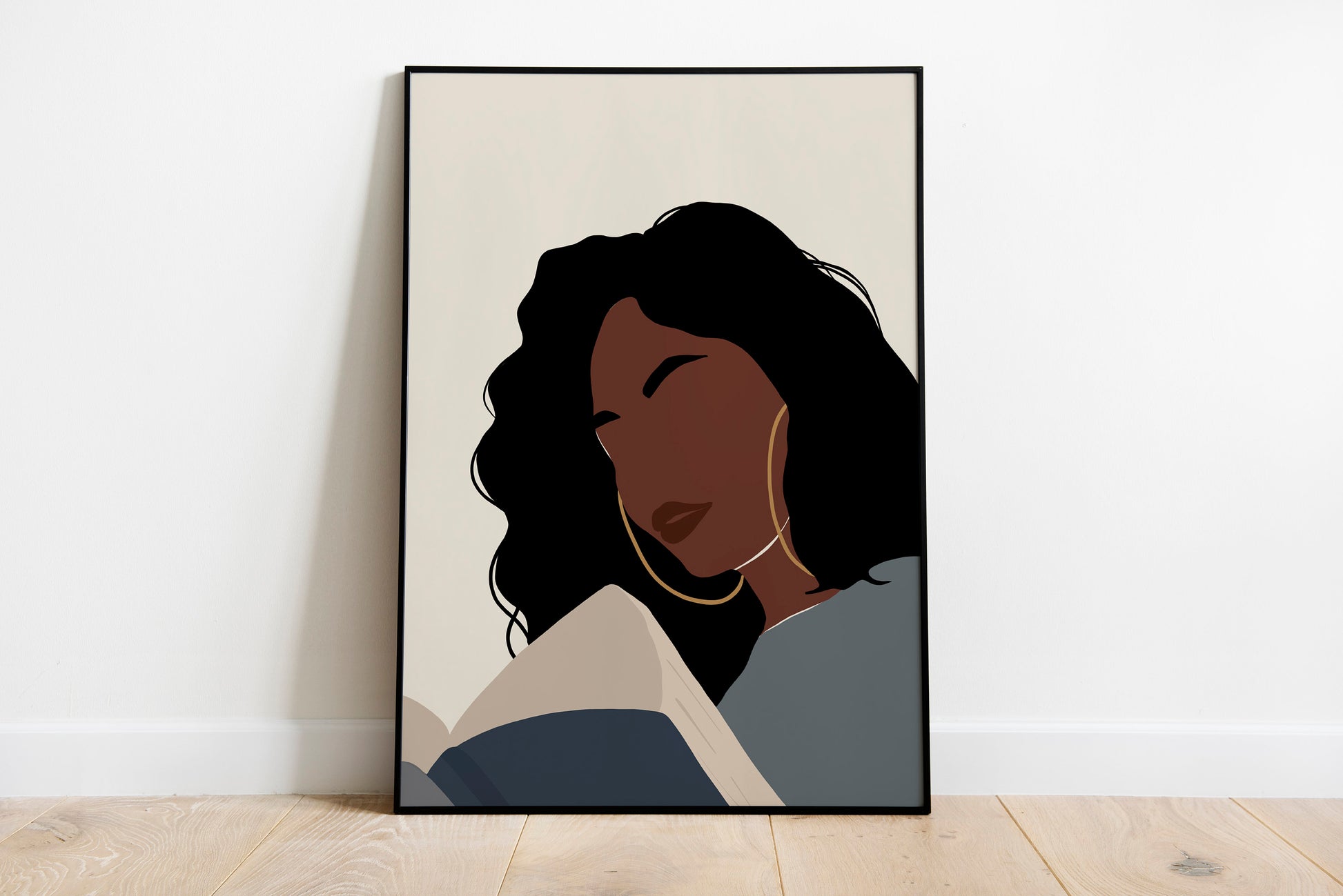 Girl Reading Print, Black art, African American art, Boho Woman illustration, Woman Print, Book Library Poster.