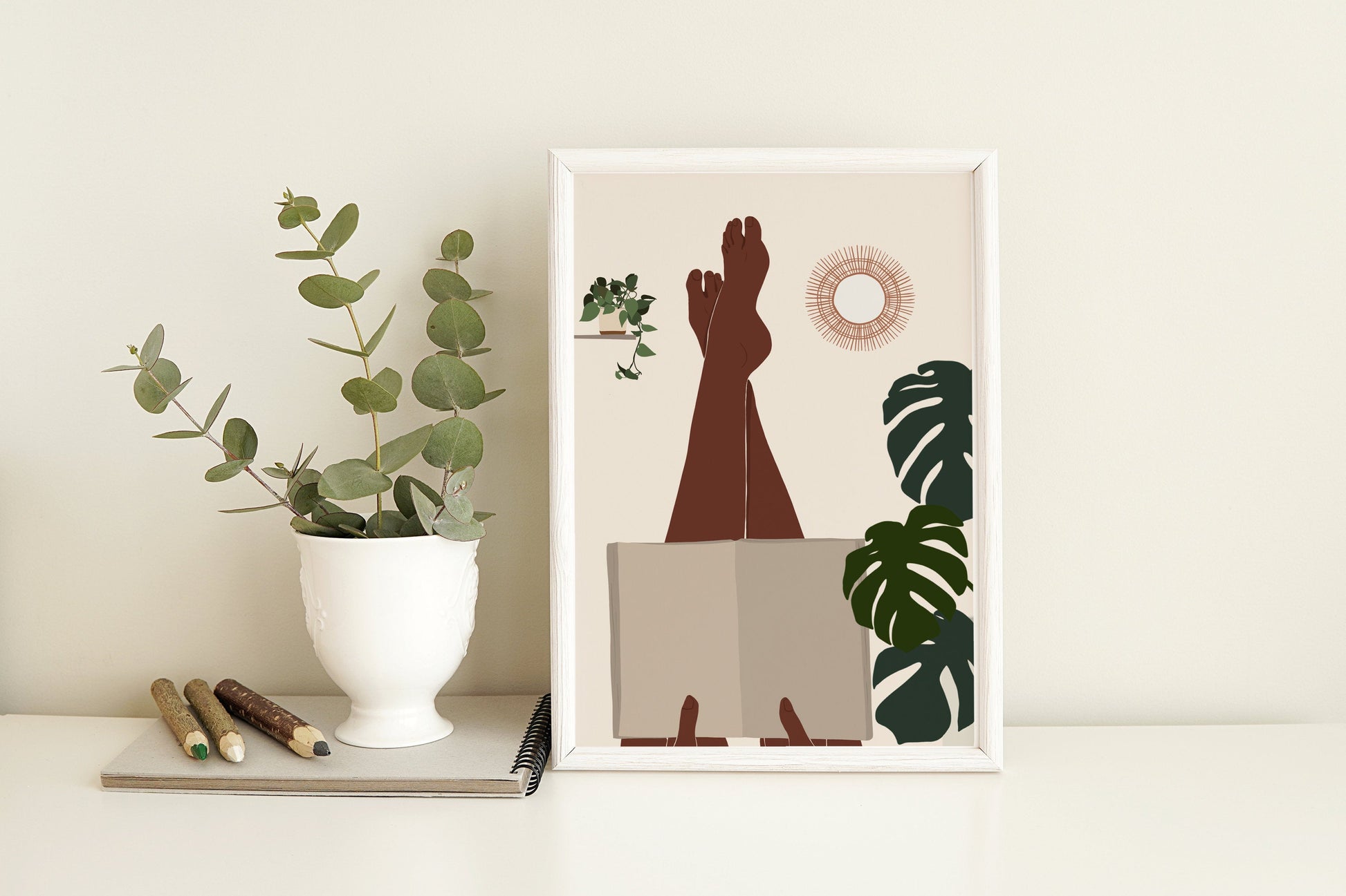 Black art, Book lover art print, Black Girl Reading Print, Black Woman Print, Fashion Print, Library Wall Art, Wall Art Gift, Mid century.