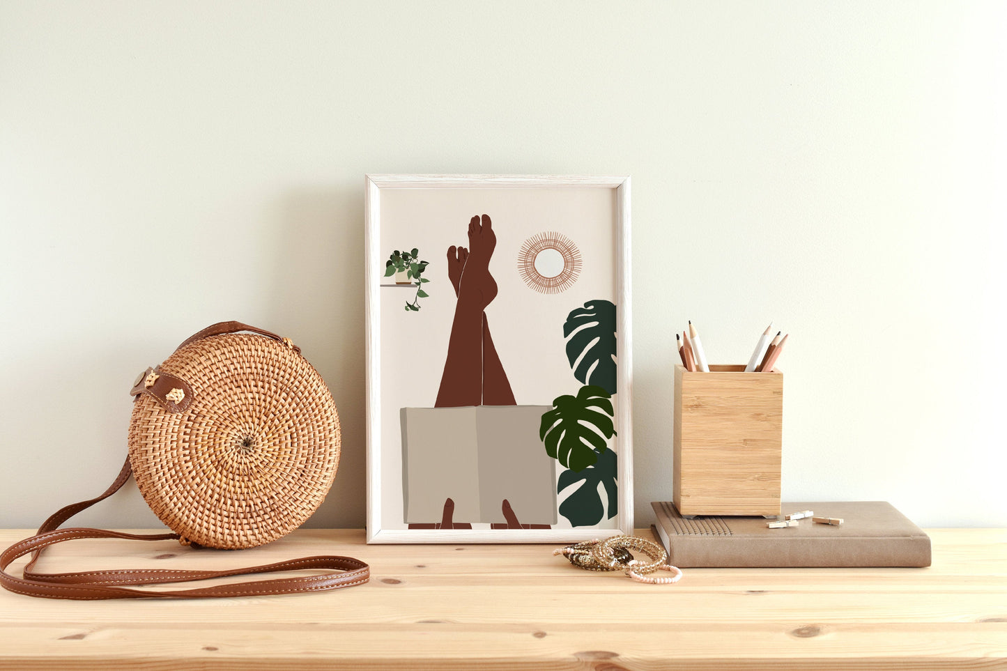 Black art, Book lover art print, Black Girl Reading Print, Black Woman Print, Fashion Print, Library Wall Art, Wall Art Gift, Mid century.