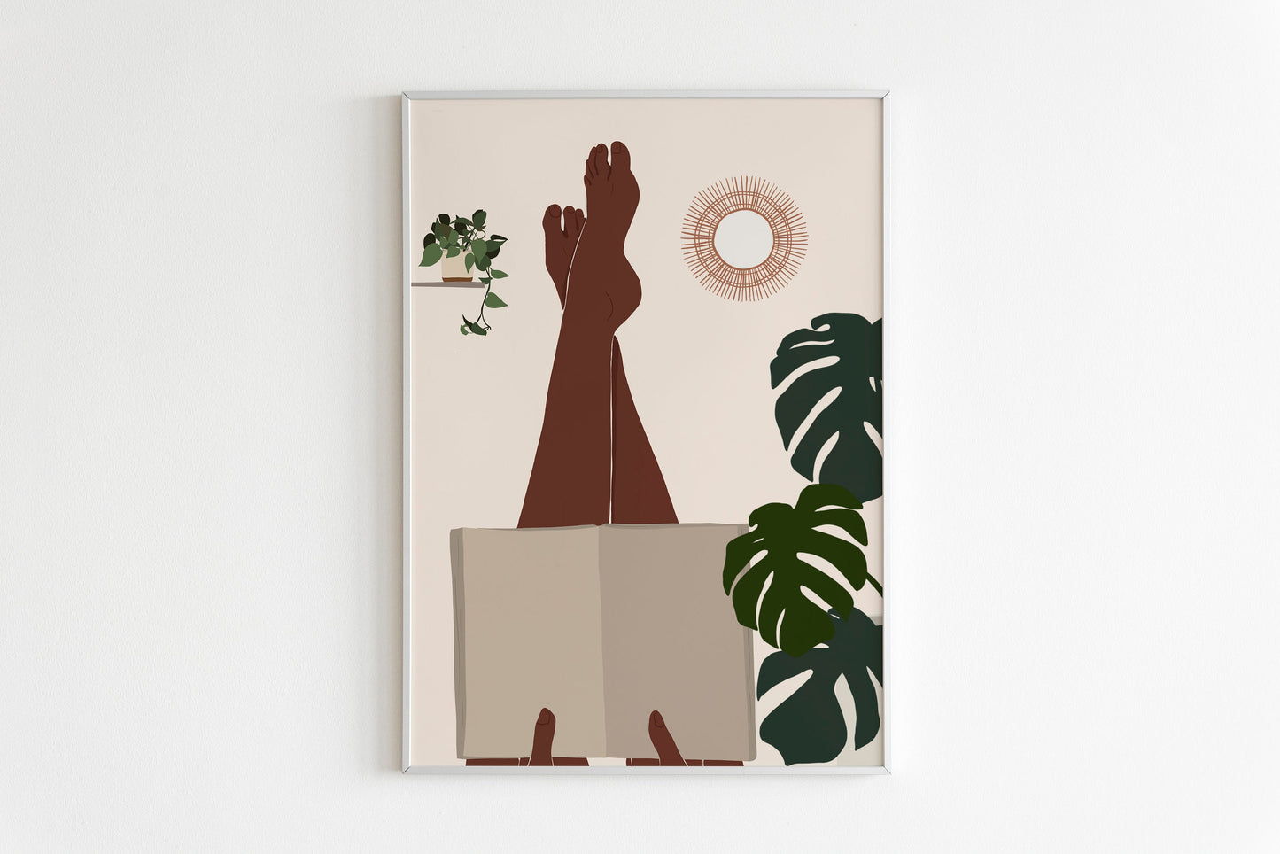 Black art, Book lover art print, Black Girl Reading Print, Black Woman Print, Fashion Print, Library Wall Art, Wall Art Gift, Mid century.