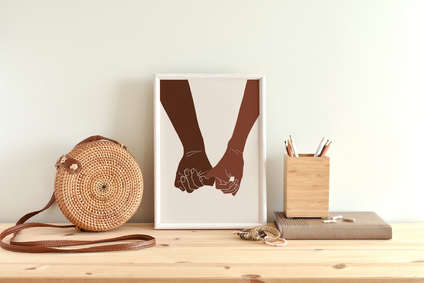 Abstract Hand Art Print, Hands Wall Print, Printable Wall Art, Stay Together, Black Hands Poster ,Boho Hands, Woman empowerment, African Art