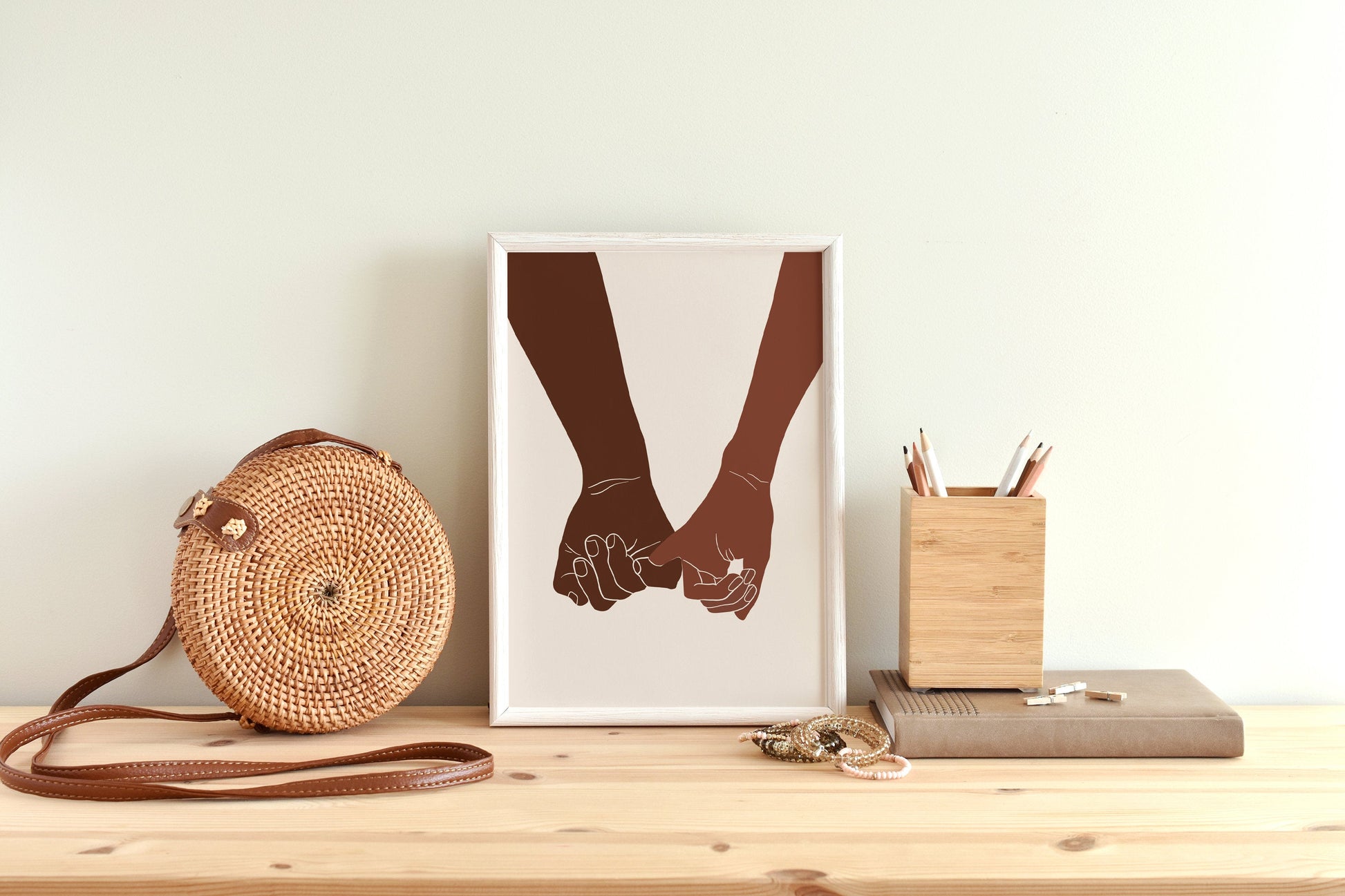 Abstract Hand Art Print, Hands Wall Print, Printable Wall Art, Stay Together, Black Hands Poster ,Boho Hands, Woman empowerment, African Art