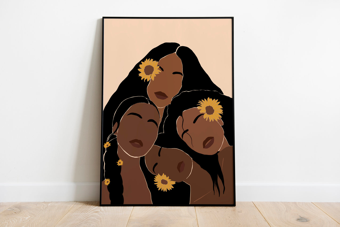 Black art, Black Woman Art Set of 5 Prints, Gallery Wall Art, Black Girl Art Print, Poster Bundle, Woman Gallery Wall, Hand Art Print