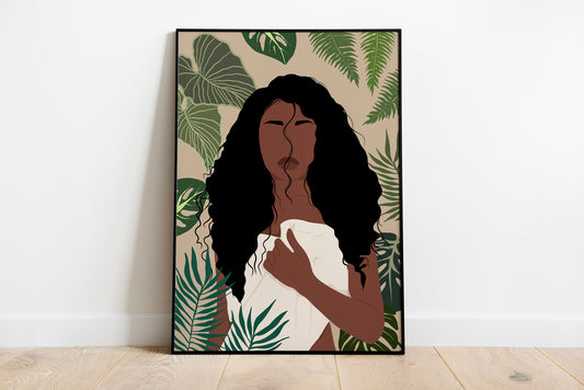Black Art, Black Woman Art, African American Art, File, Black Girl Art Print, Woman Art Decor, Boho Poster.