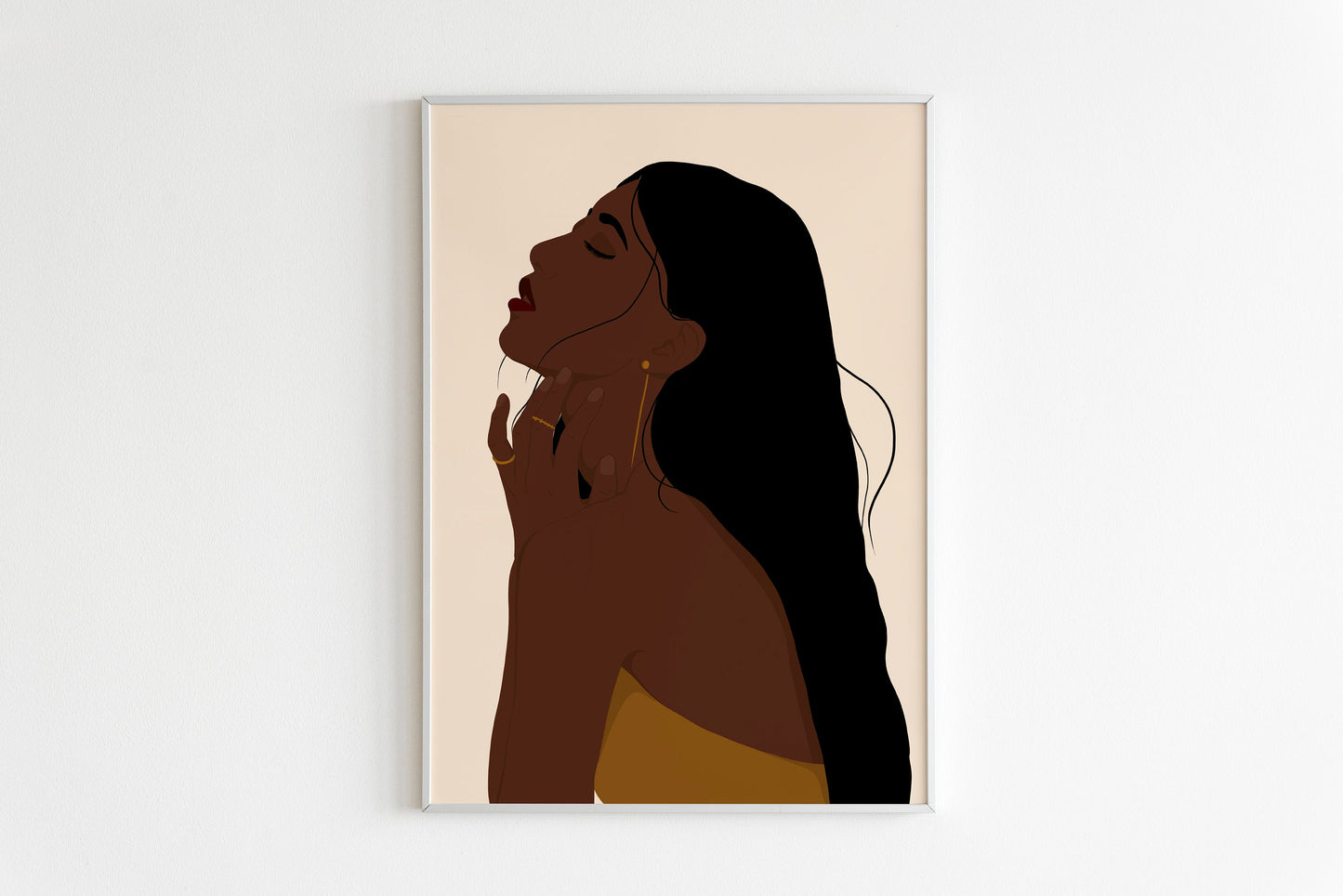 Black art, Black woman art, African American art, Mid century art, Black women, Abstract Black woman, Printable wall art,  Earth tones print