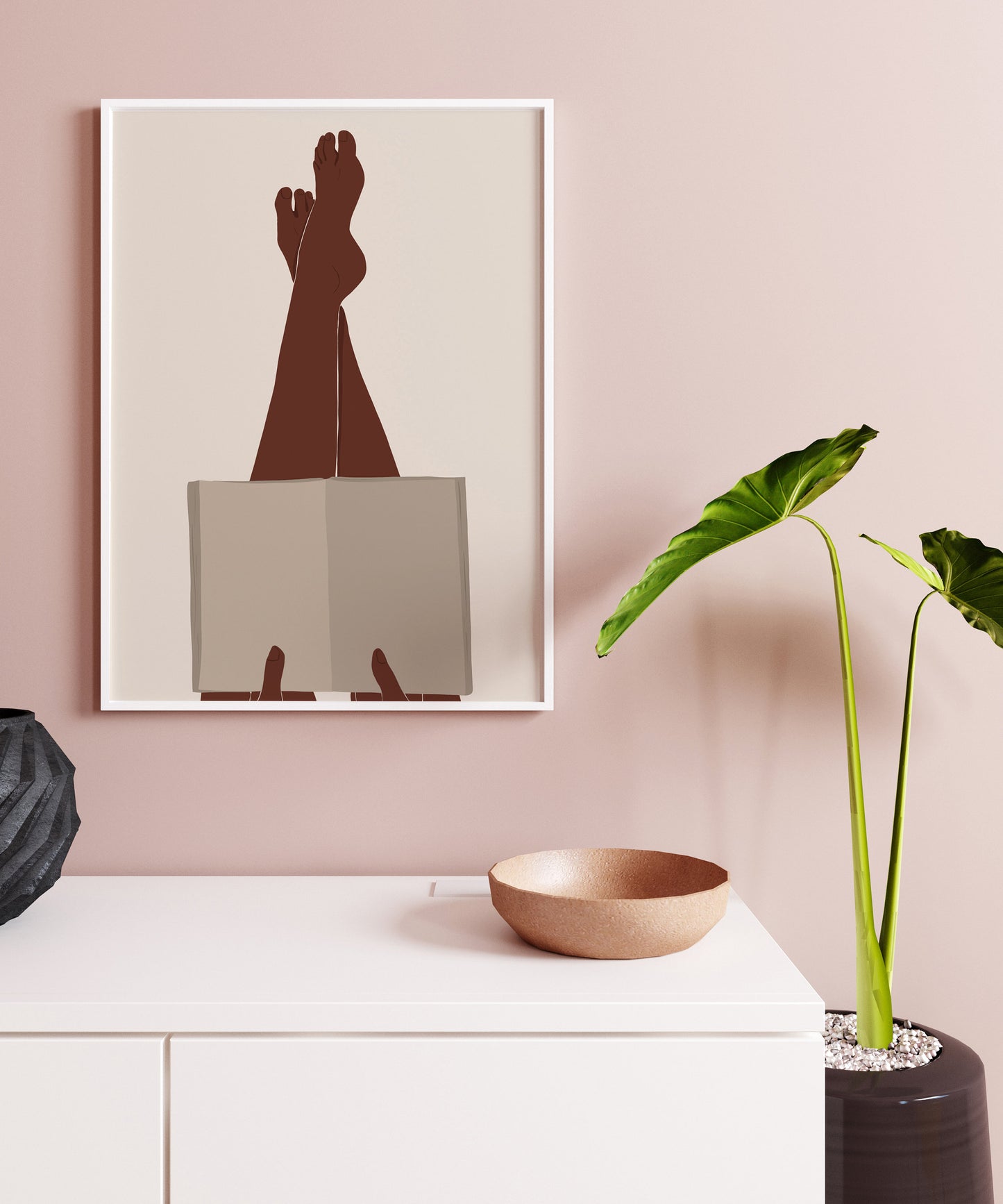 Book lover art print, Girl Reading Print, Black art, Black Woman Print, Modern Wall Decor, Fashion Print, Library Wall Art, Wall Art Gift.