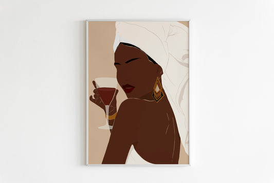 Black art, Black women art, African American art, Woman poster, Boho woman wall art.