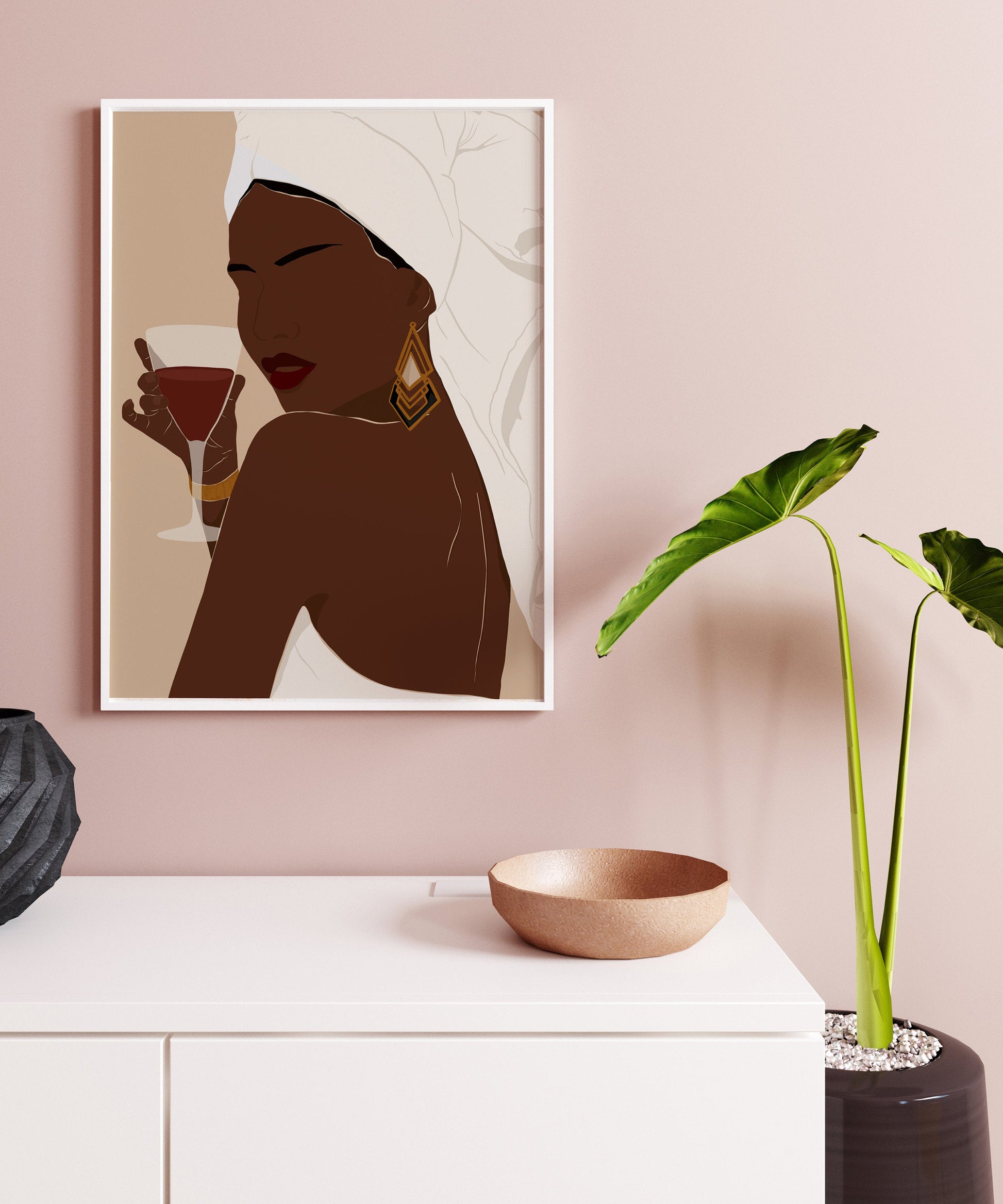 Black art, Fashion woman art, Black women art, African woman wall art, African American art, Modern Art, Woman poster, Boho woman wall art.
