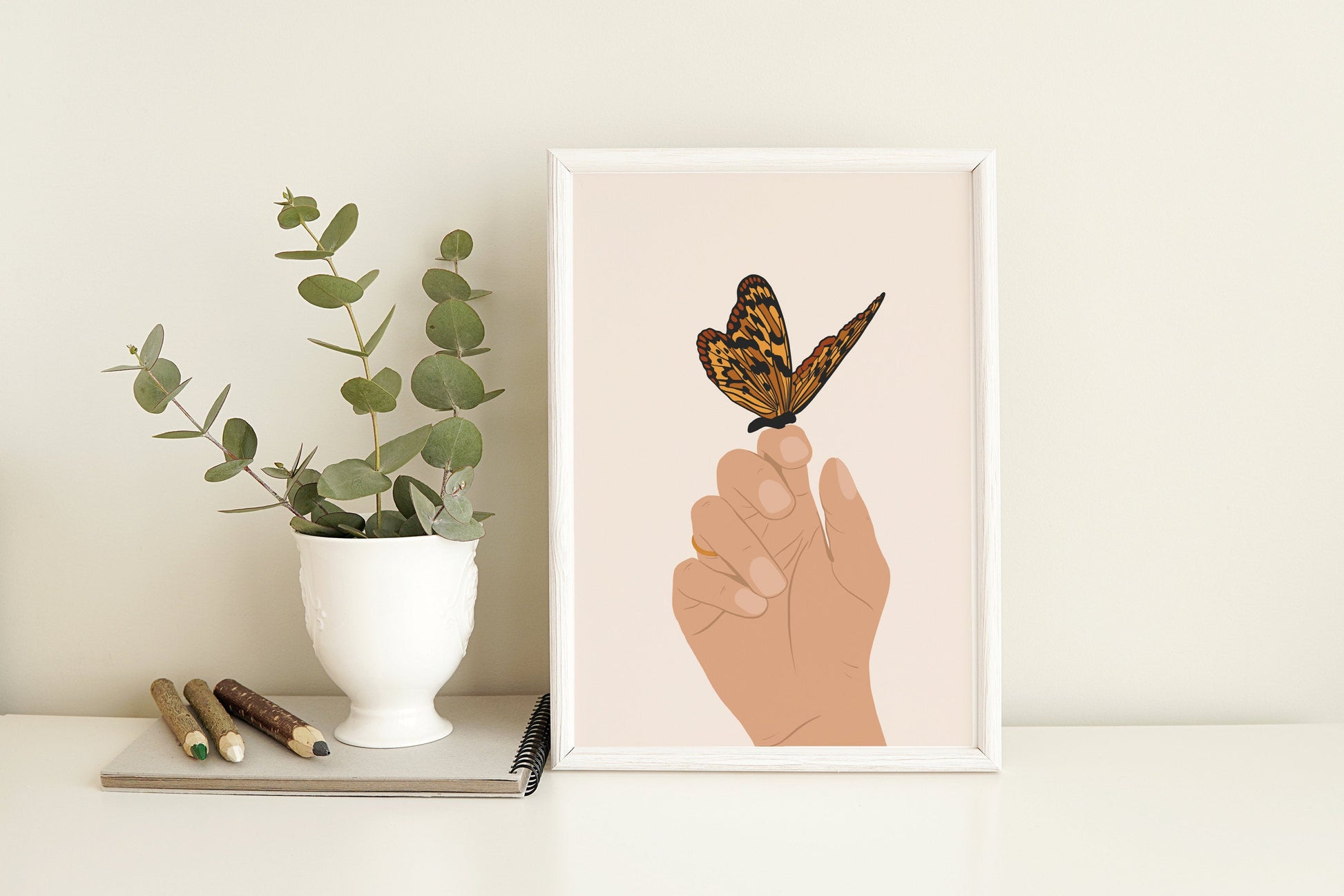 Abstract hand, Hand with butterfly art, Abstract Hand Art Print, Hand Wall Print, Printable Wall Art, Hands Poster ,Boho Hands poster.