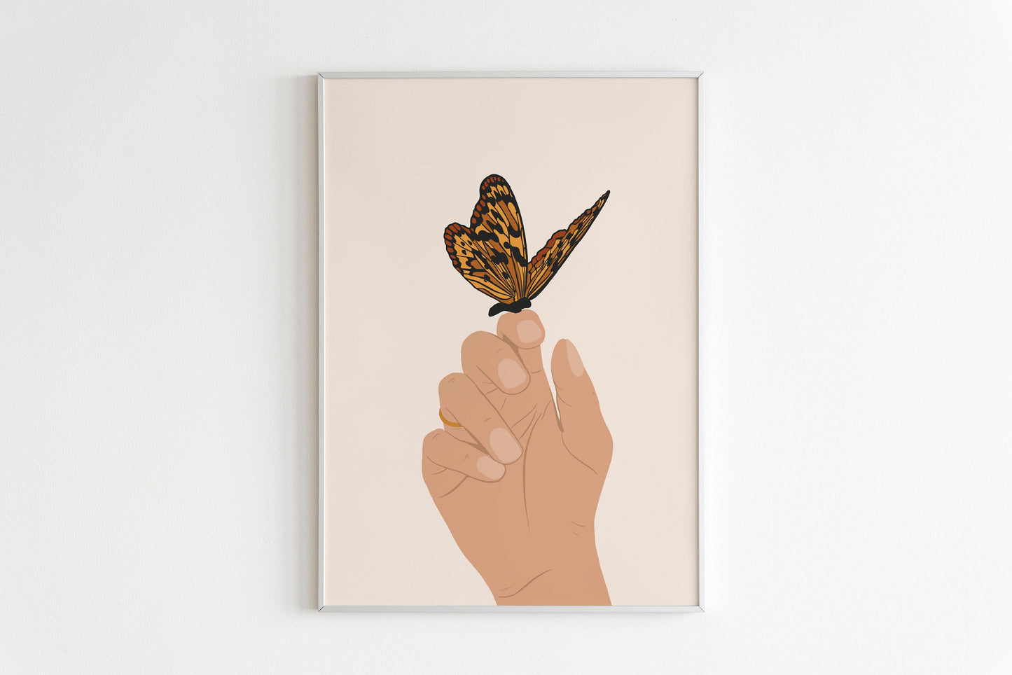 hand, Hand with butterfly art, Hand Art Print, Hand Wall Print, Poster, Hands Poster ,Boho Hands poster.