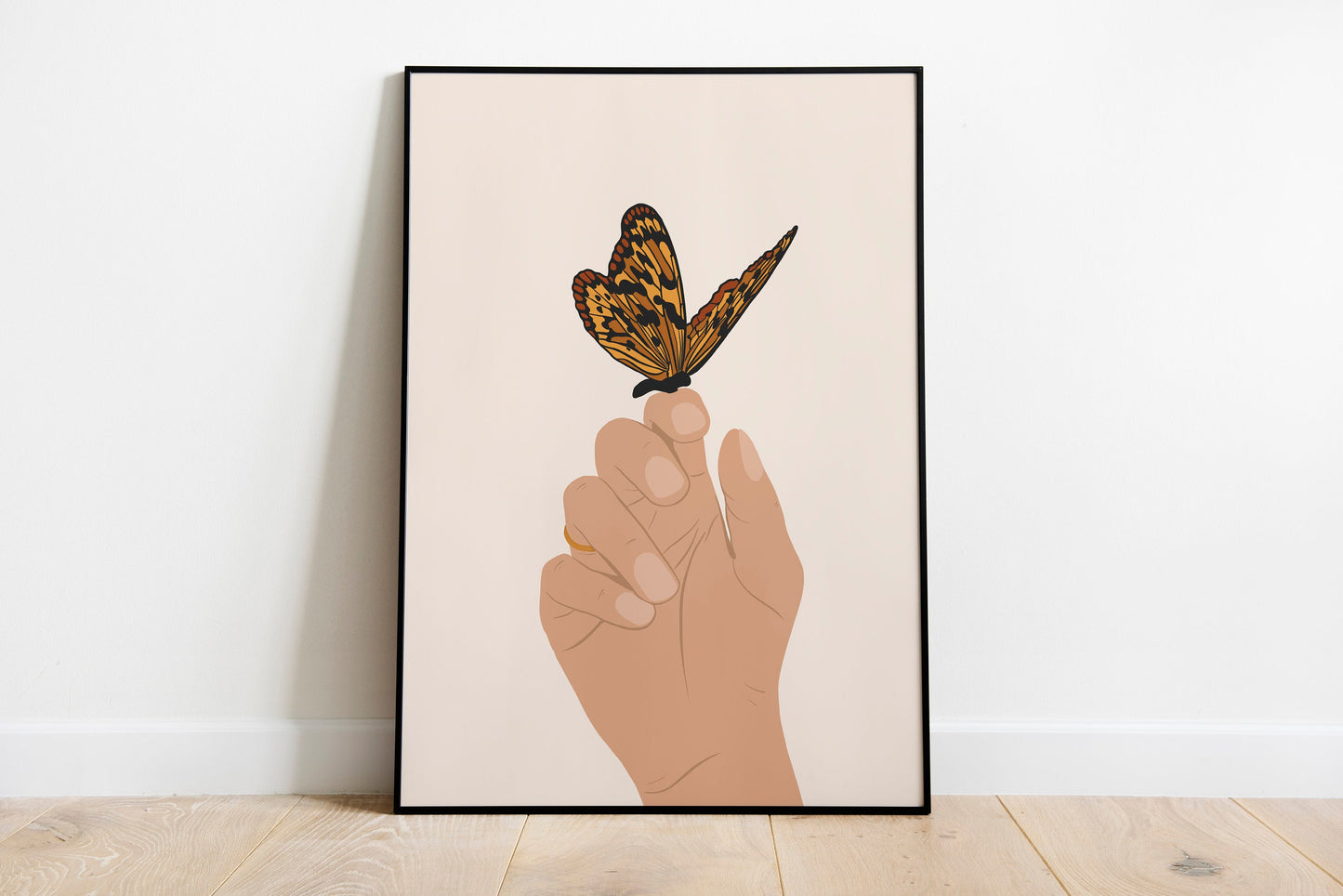 Abstract hand, Hand with butterfly art, Abstract Hand Art Print, Hand Wall Print, Printable Wall Art, Hands Poster ,Boho Hands poster.