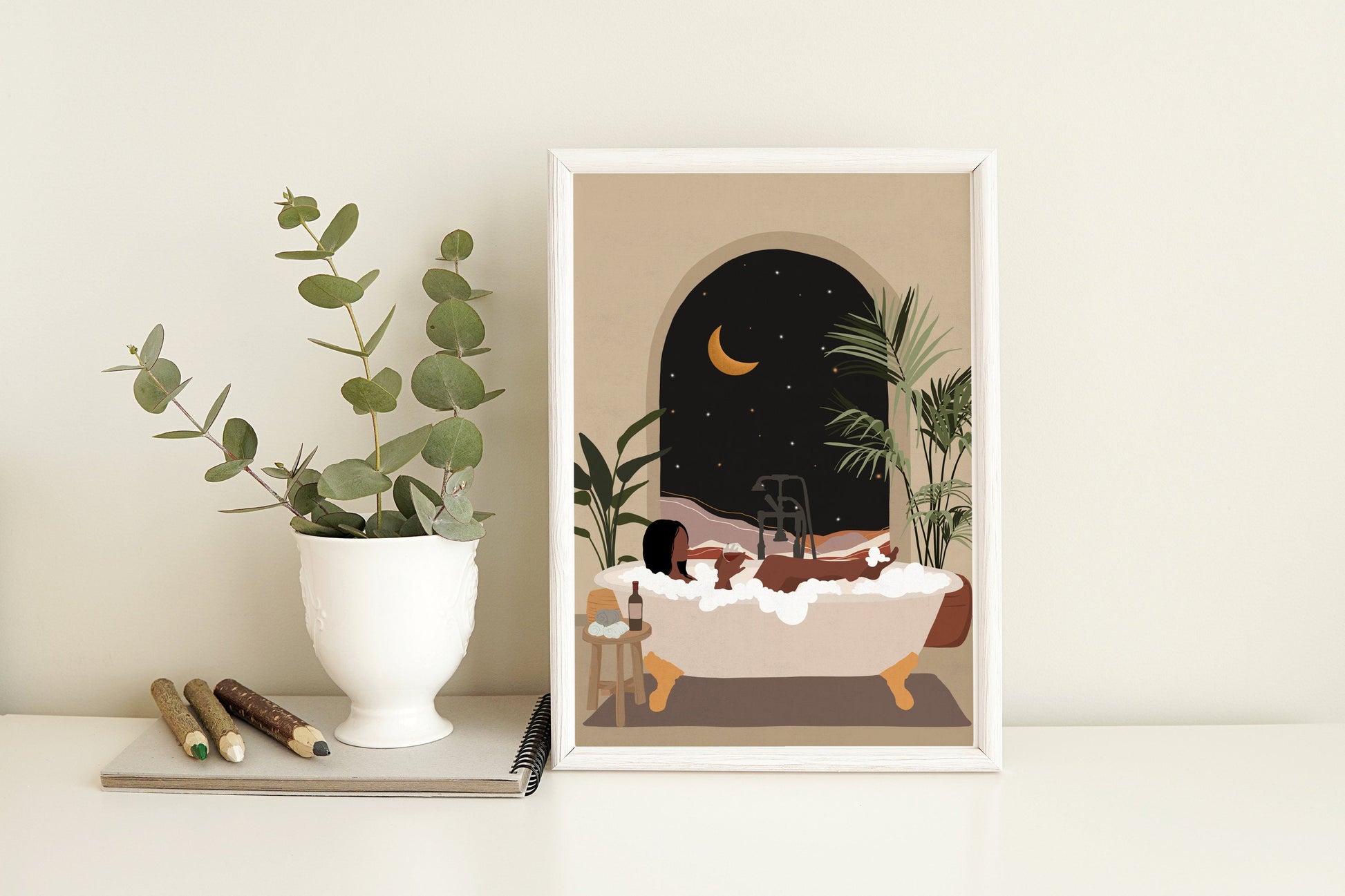 Black Woman in bathtub art,Black woman art, Black art, African woman art, Female in bathtub, Black girl print, Bath art, Black girl poster