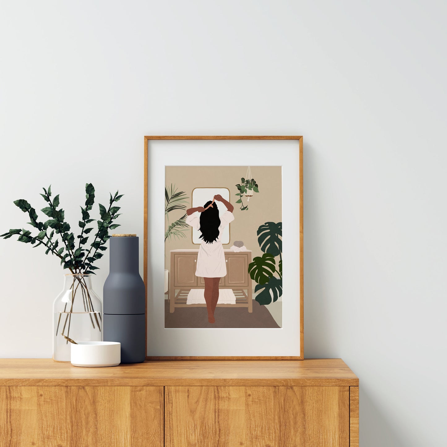 African American Woman, Black Woman Art, Bathroom Wall Art, PRINTED & SHIPED, Wall Art, Black Girl, Fashion Wall Art, Girl Wall Art, Woman.