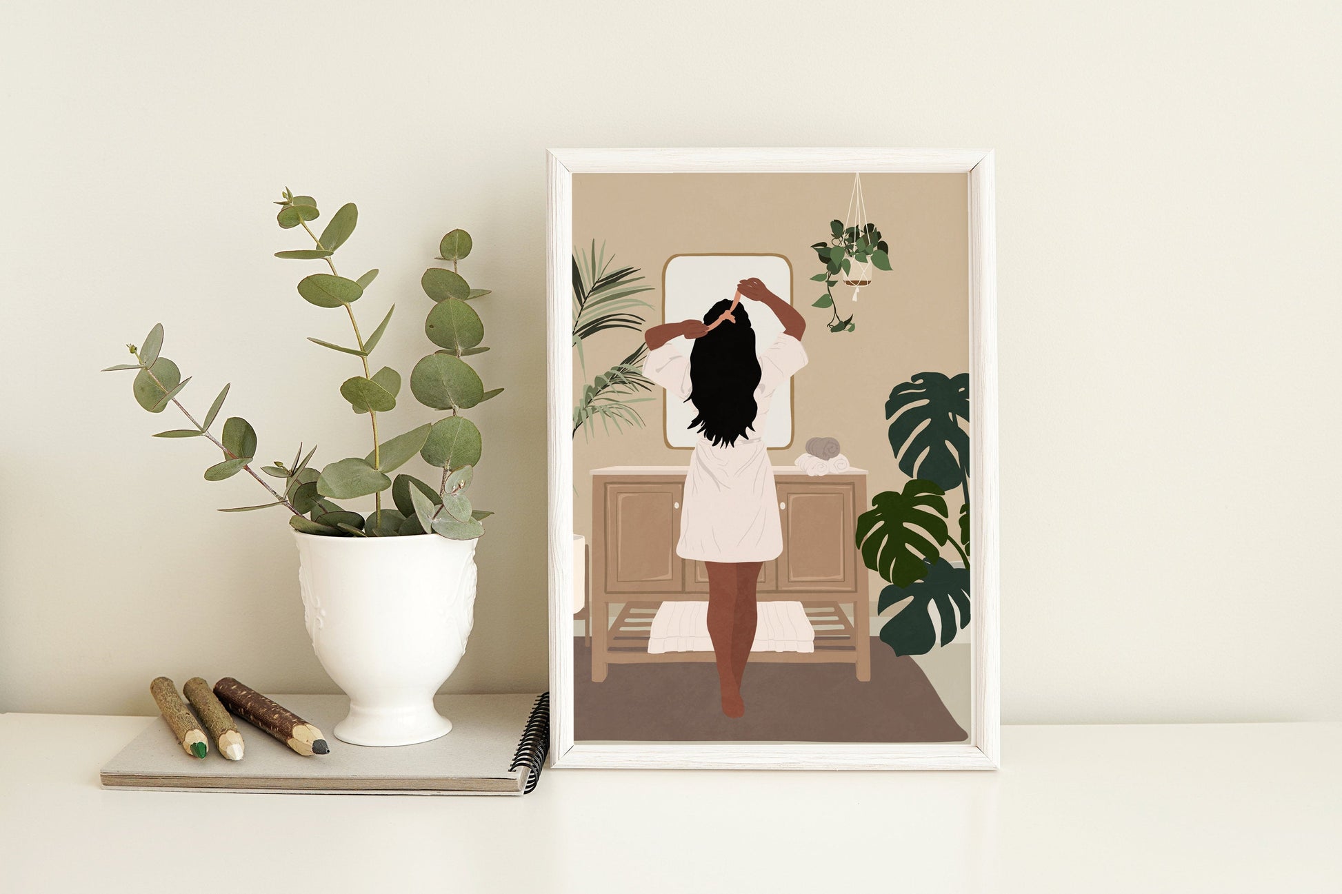 African American Woman, Black Woman Art, Bathroom Wall Art, PRINTED & SHIPED, Wall Art, Black Girl, Fashion Wall Art, Girl Wall Art, Woman.