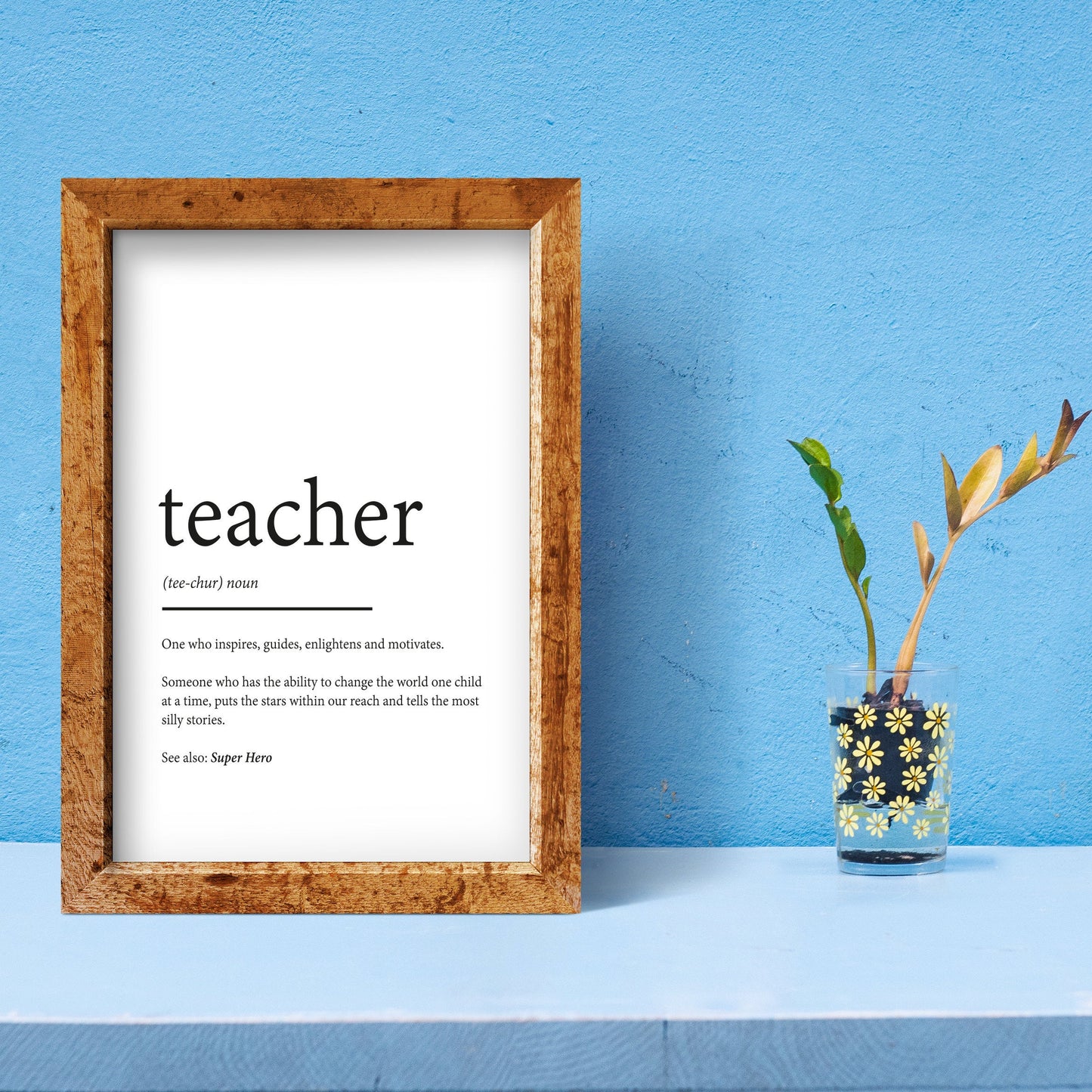 Teacher Definition Print | Typography | Family Prints | Gifts | School | Thank you | Poster